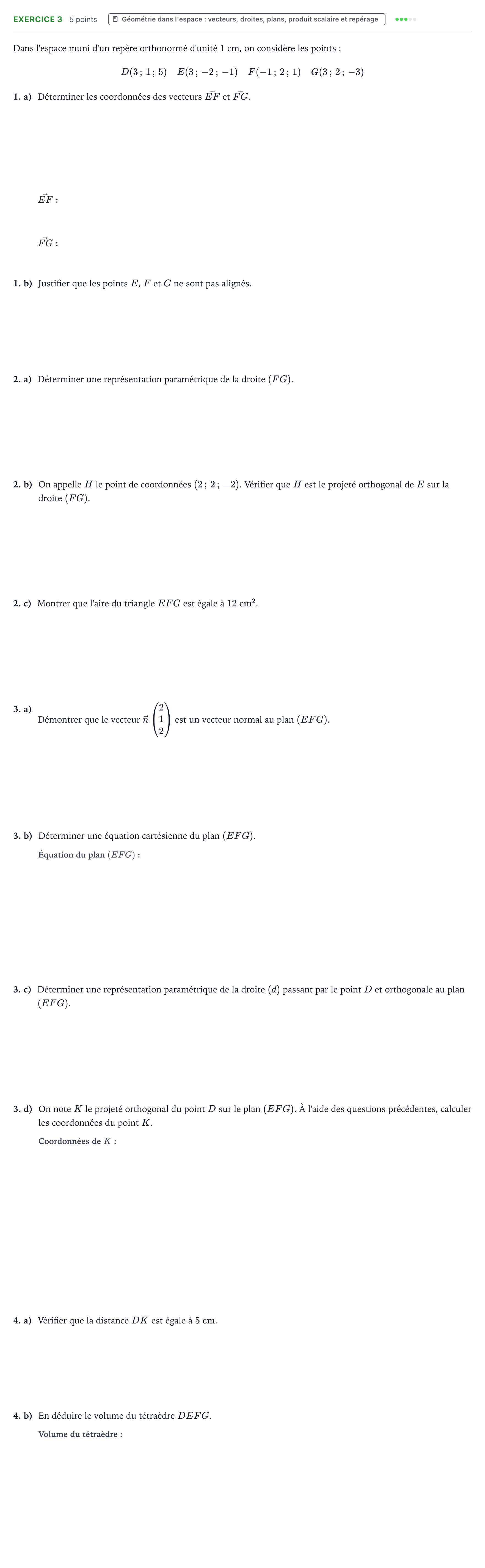 Énoncé: Exercice 3 · Bac Mathématiques Amérique du Nord 2023 (jour 2)