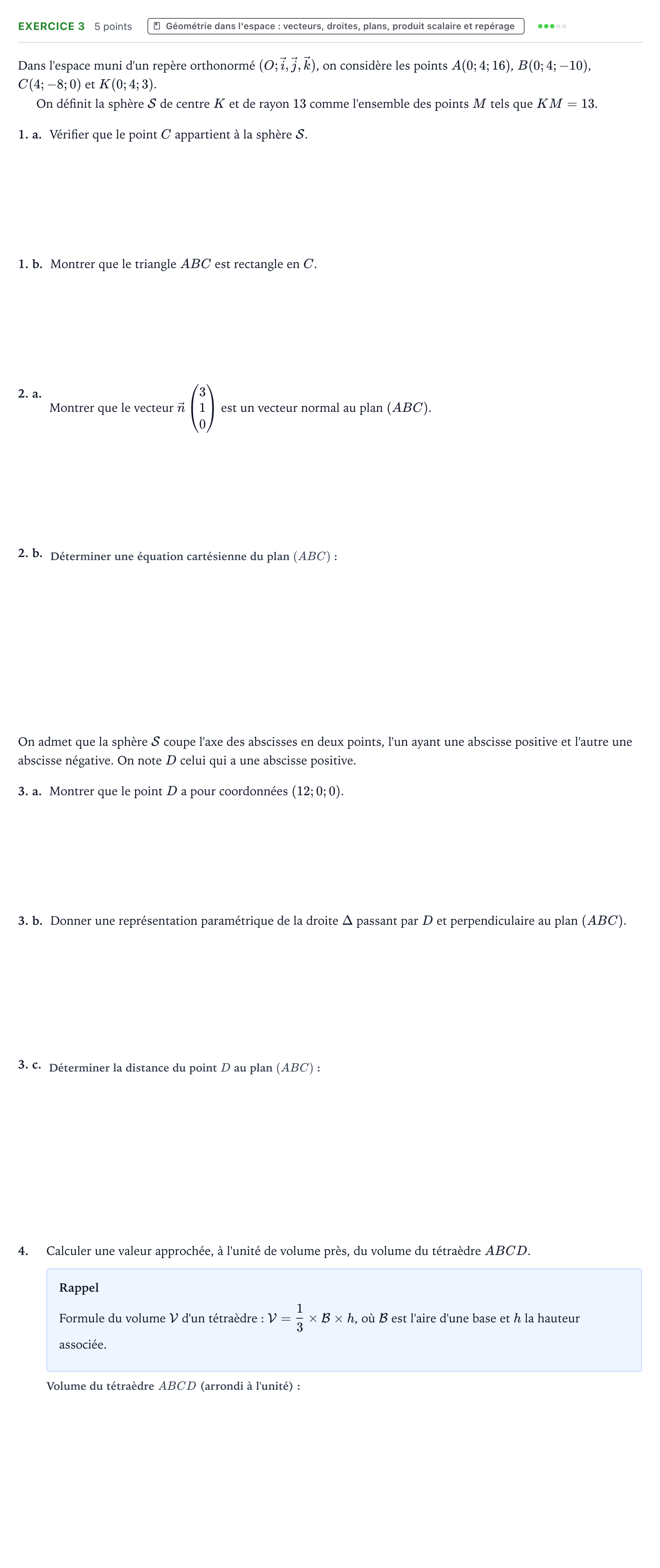 Énoncé: Exercice 3 · Bac Mathématiques Amérique du Sud 2023 (jour 1)