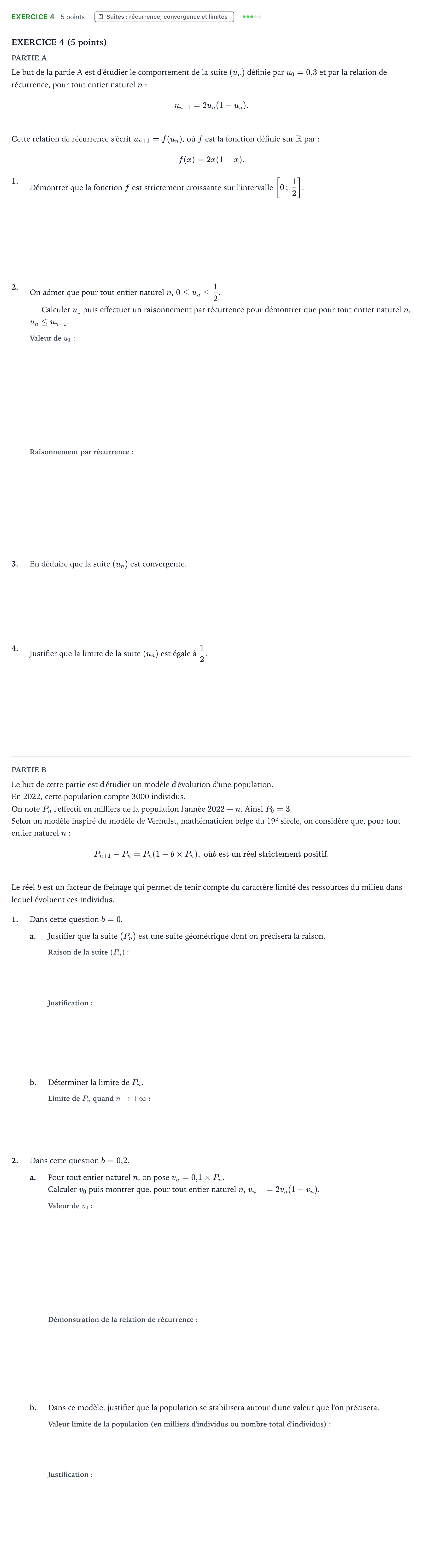 Énoncé: Exercice 4 · Bac Mathématiques Amérique du Sud 2023 (jour 1)