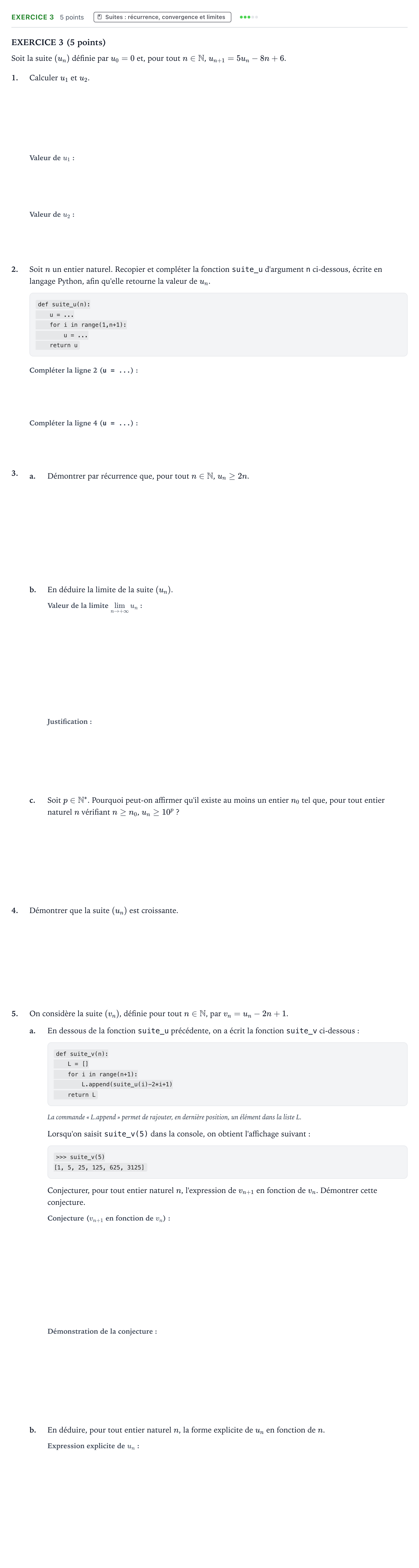 Énoncé: Exercice 3 · Bac Mathématiques Amérique du Sud 2023 (jour 2)