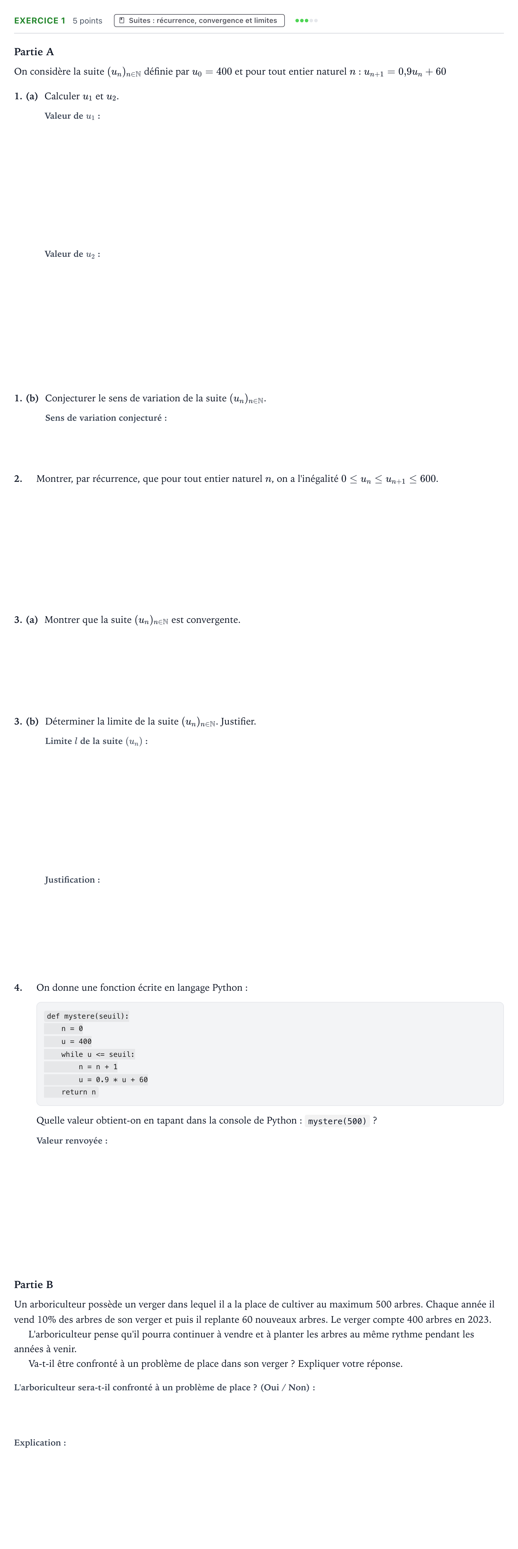 Énoncé: Exercice 1 · Bac Mathématiques Asie 2023 (jour 1)
