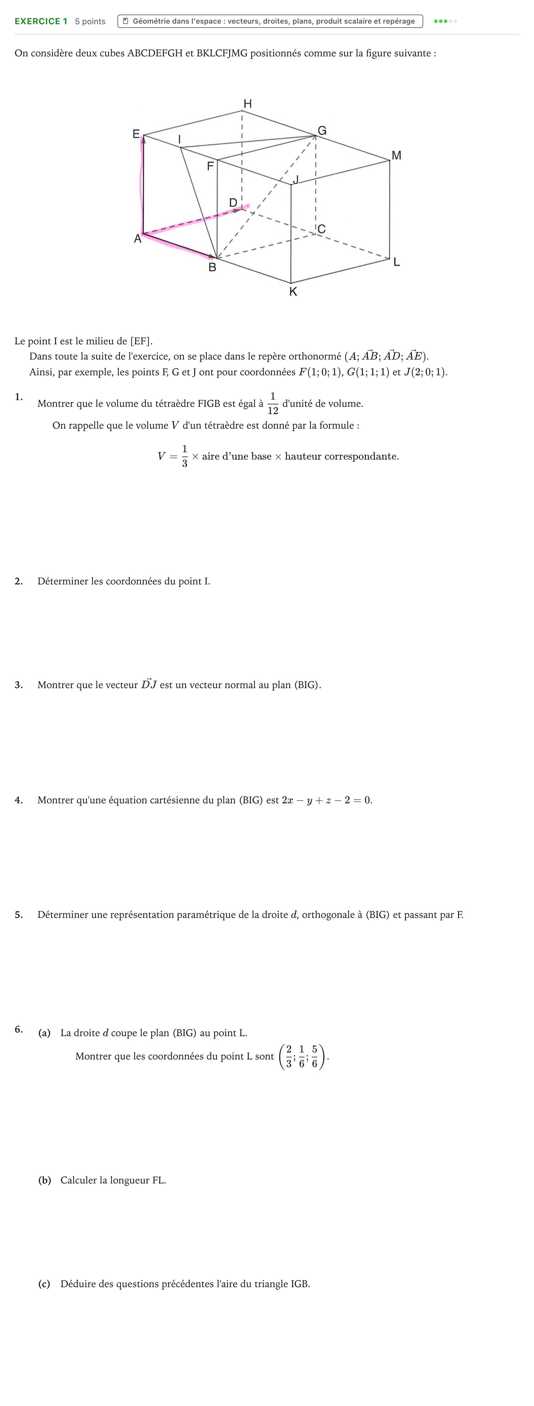 Énoncé: Exercice 1 · Bac Mathématiques Asie 2023 (jour 2)