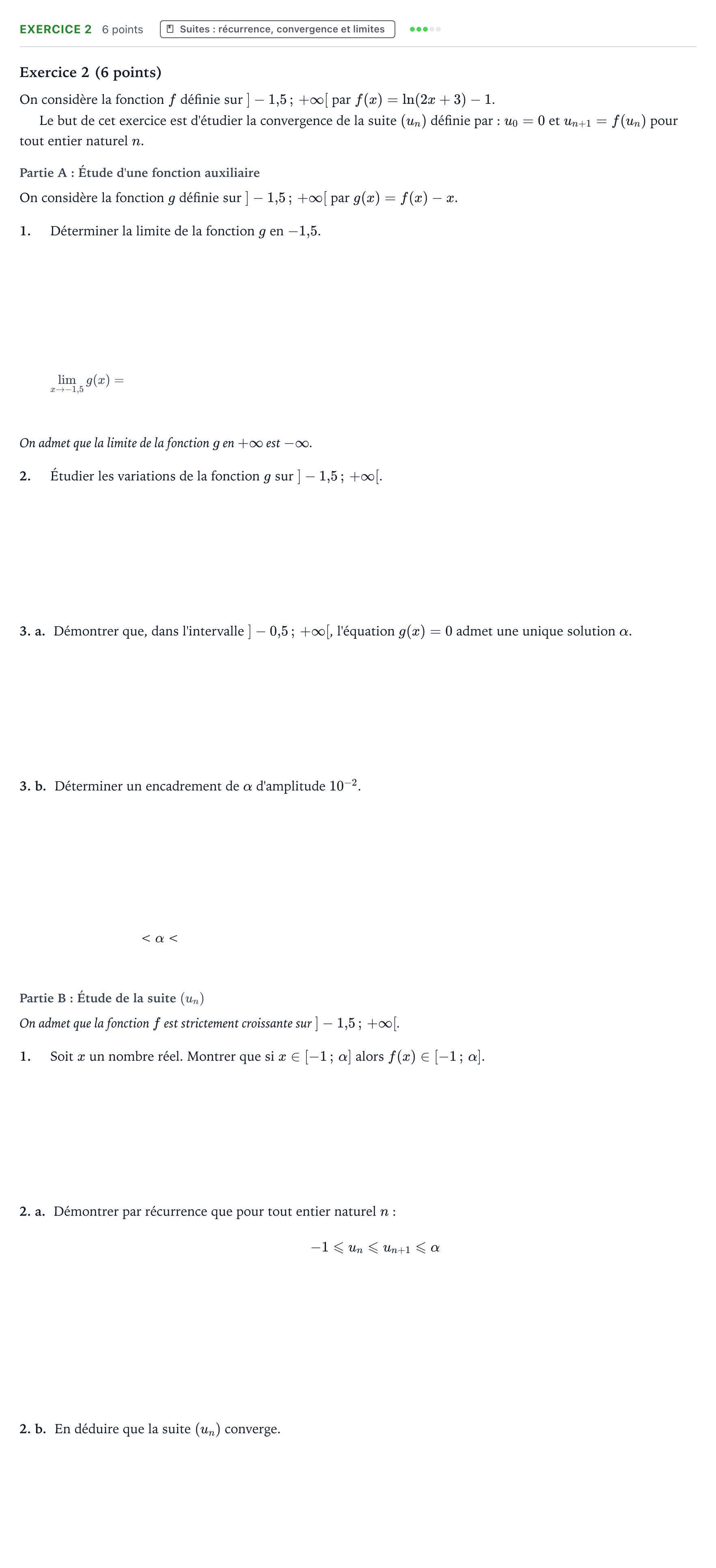 Énoncé: Exercice 2 · Bac Mathématiques Centres étrangers (Afrique) 2023 (jour 2)
