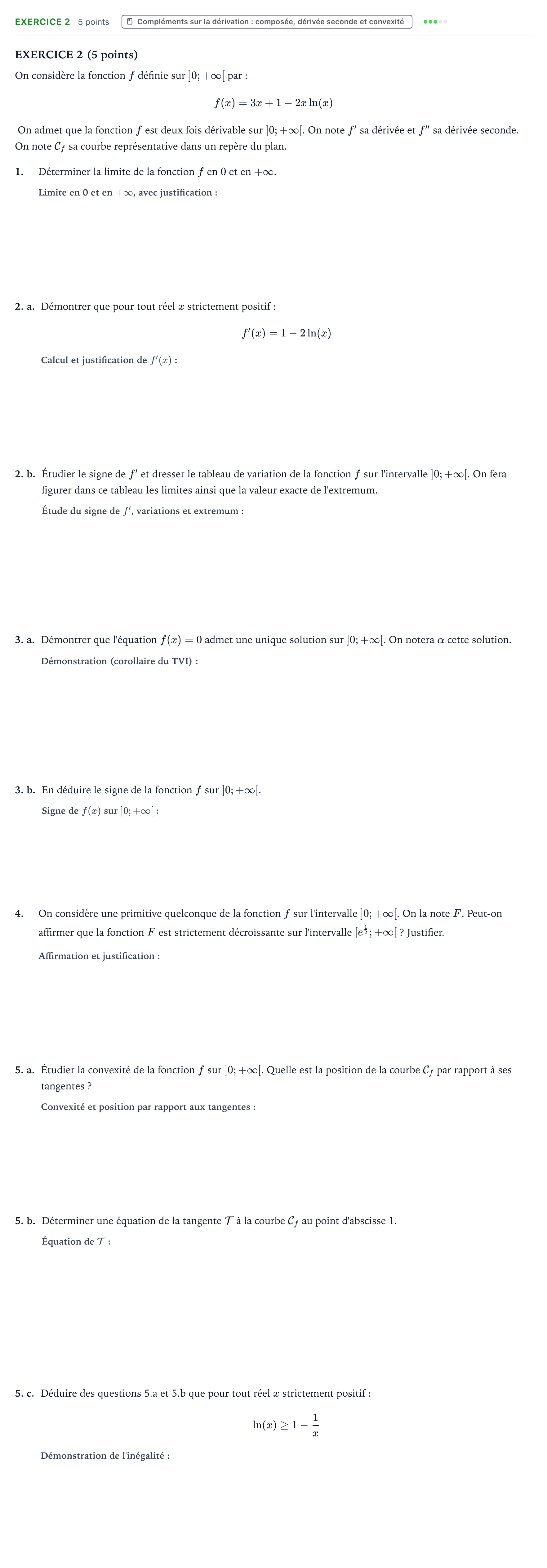 Énoncé: Exercice 2 · Bac Mathématiques La Réunion 2023 (jour 1)