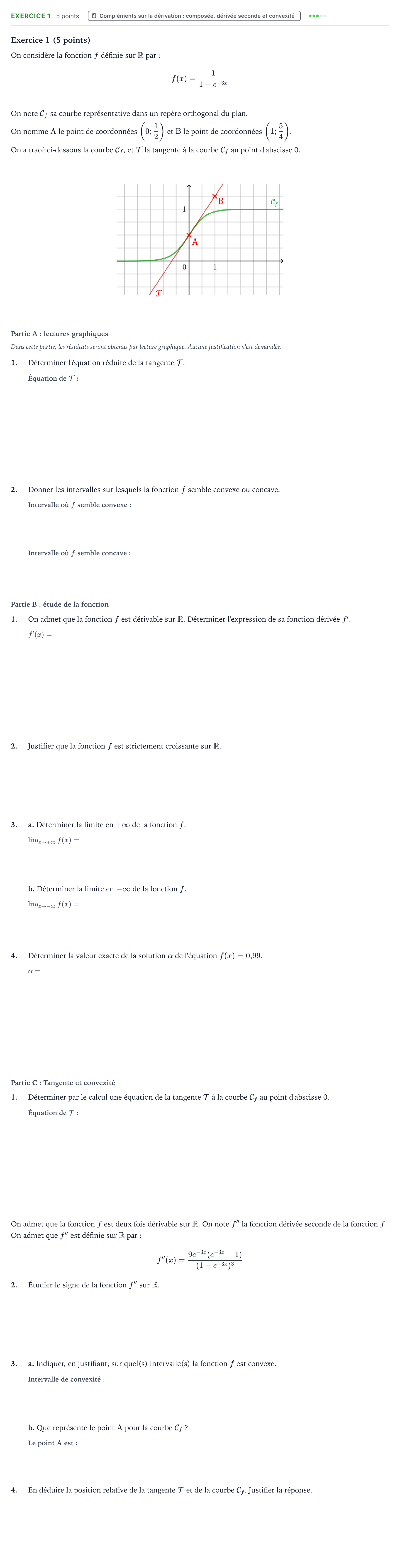 Énoncé: Exercice 1 · Bac Mathématiques Liban 2023 (jour 2)