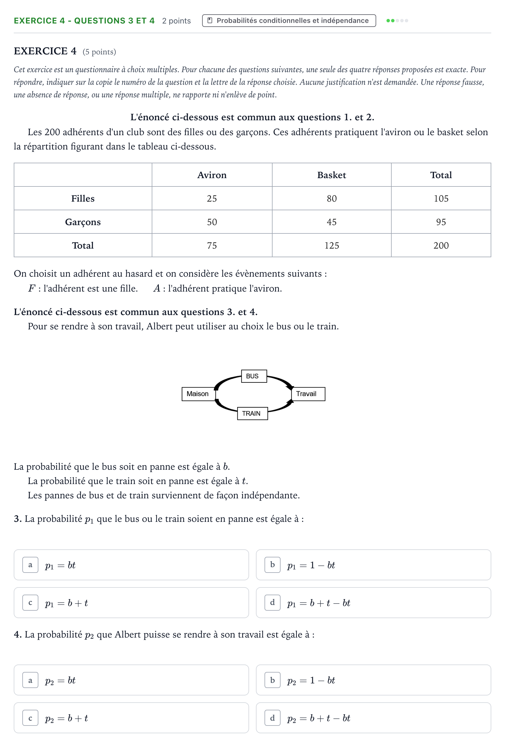 Énoncé: Exercice 4 - Questions 3 et 4 · Bac Mathématiques Nouvelle-Calédonie 2023 (jour 2)