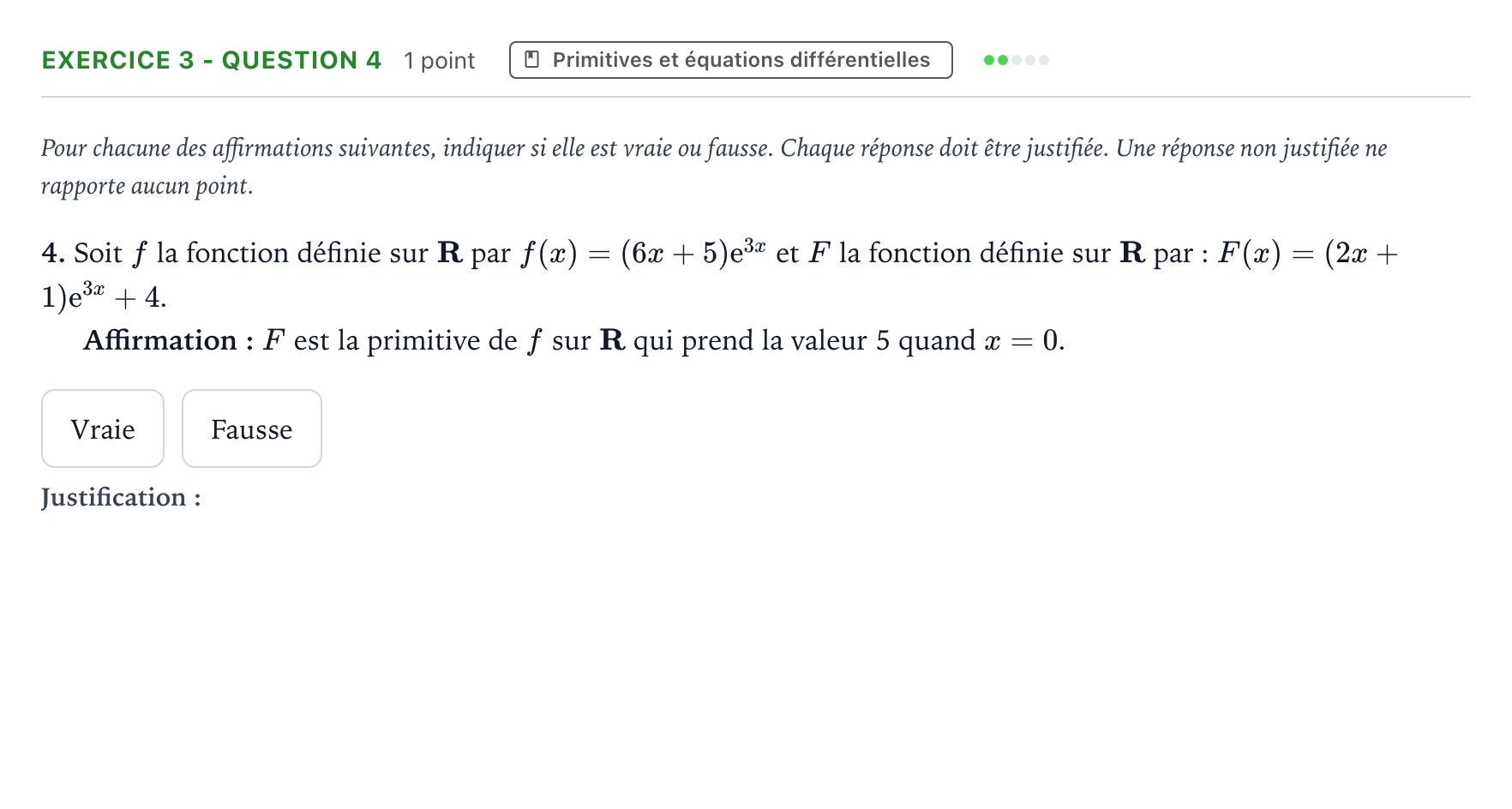 Énoncé: Exercice 3 - Question 4 · Bac Mathématiques Polynésie 2023 (jour 1)