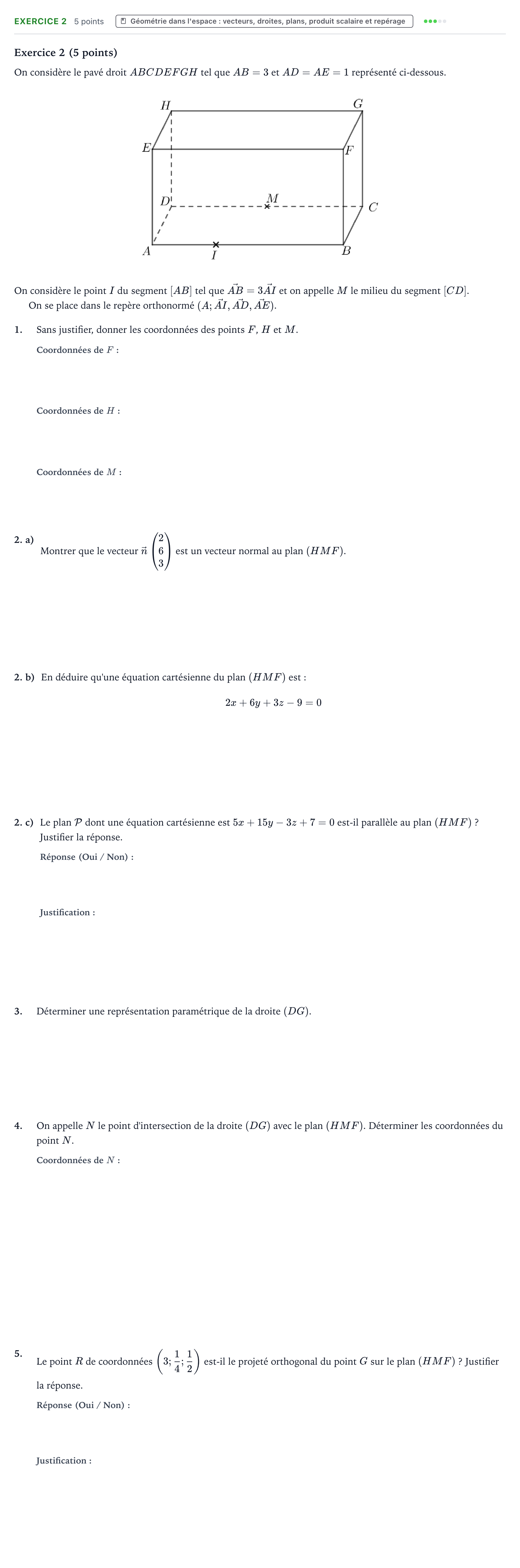 Énoncé: Exercice 2 · Bac Mathématiques Amérique du Nord 2024 (jour 2)