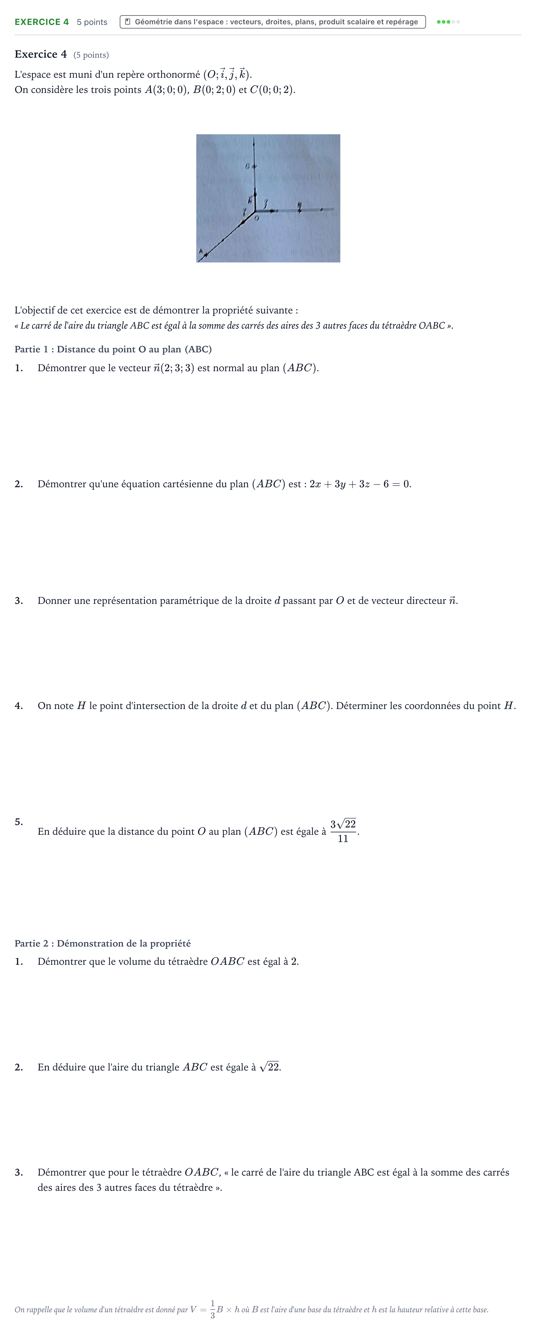 Énoncé: Exercice 4 · Bac Mathématiques Amérique du Sud 2024 (jour 2)