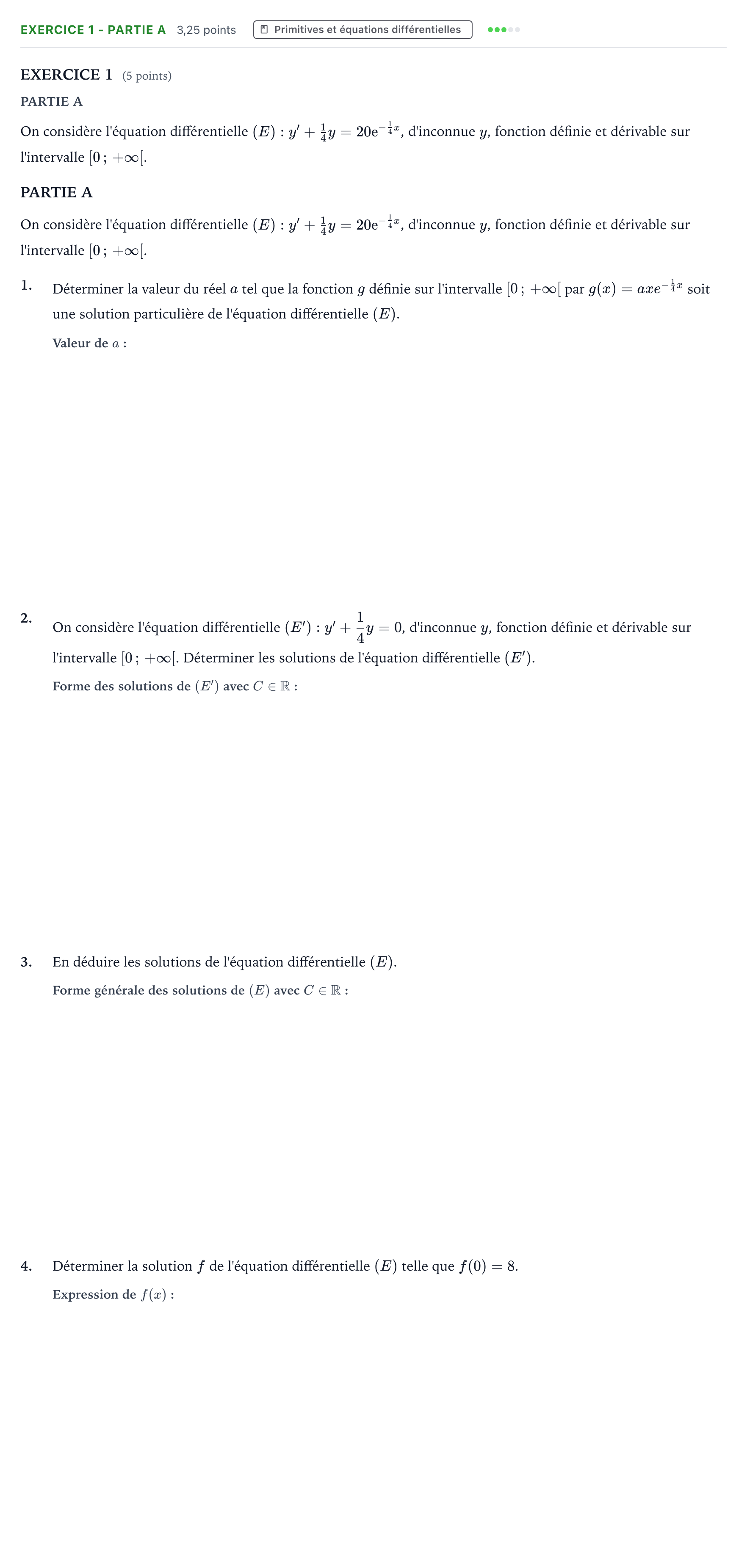 Énoncé: Exercice 1 - Partie A · Bac Mathématiques Amérique du Sud 2024 (jour 1)