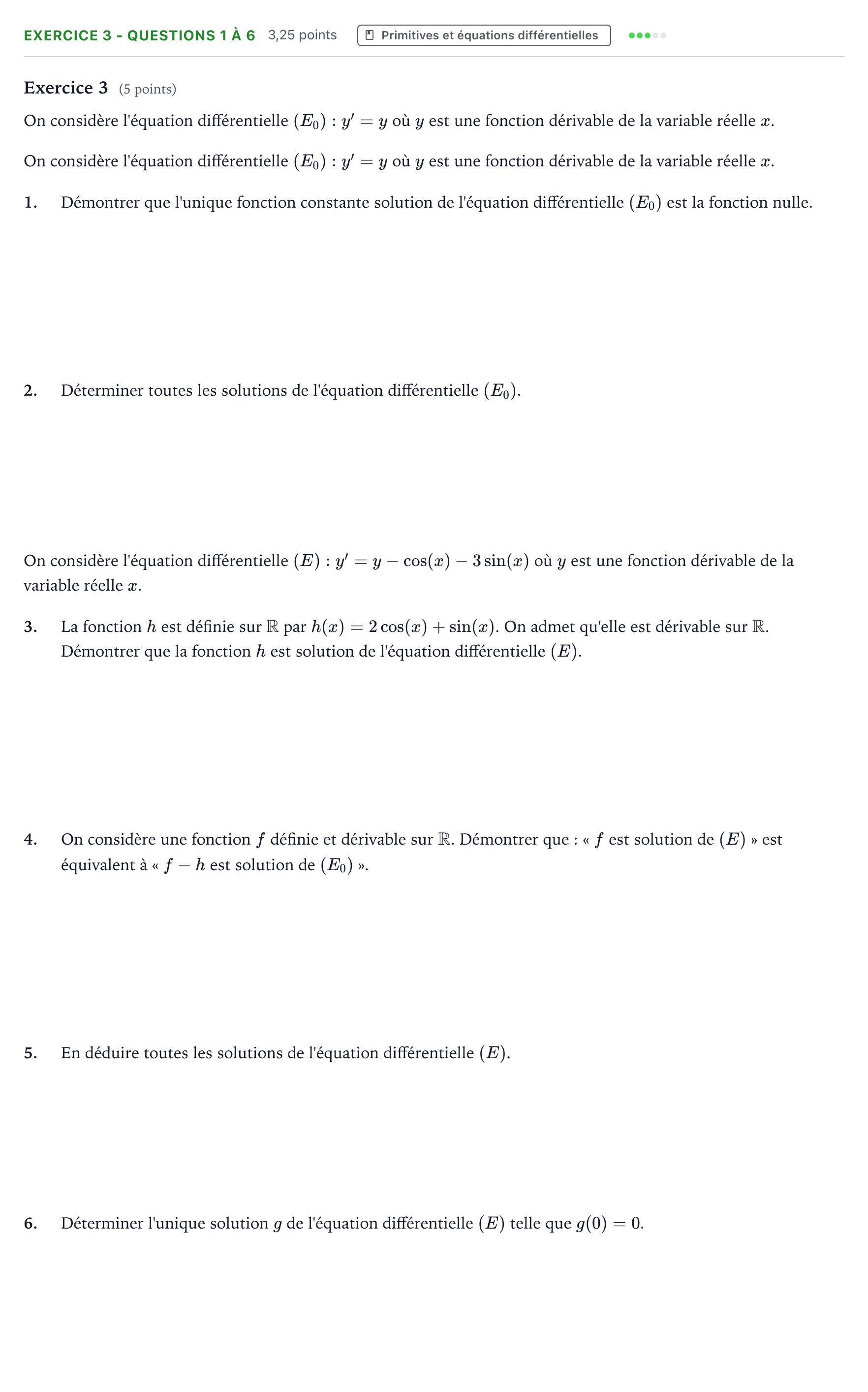 Énoncé: Exercice 3 - Questions 1 à 6 · Bac Mathématiques Centres étrangers (Afrique) 2024 (jour 1)