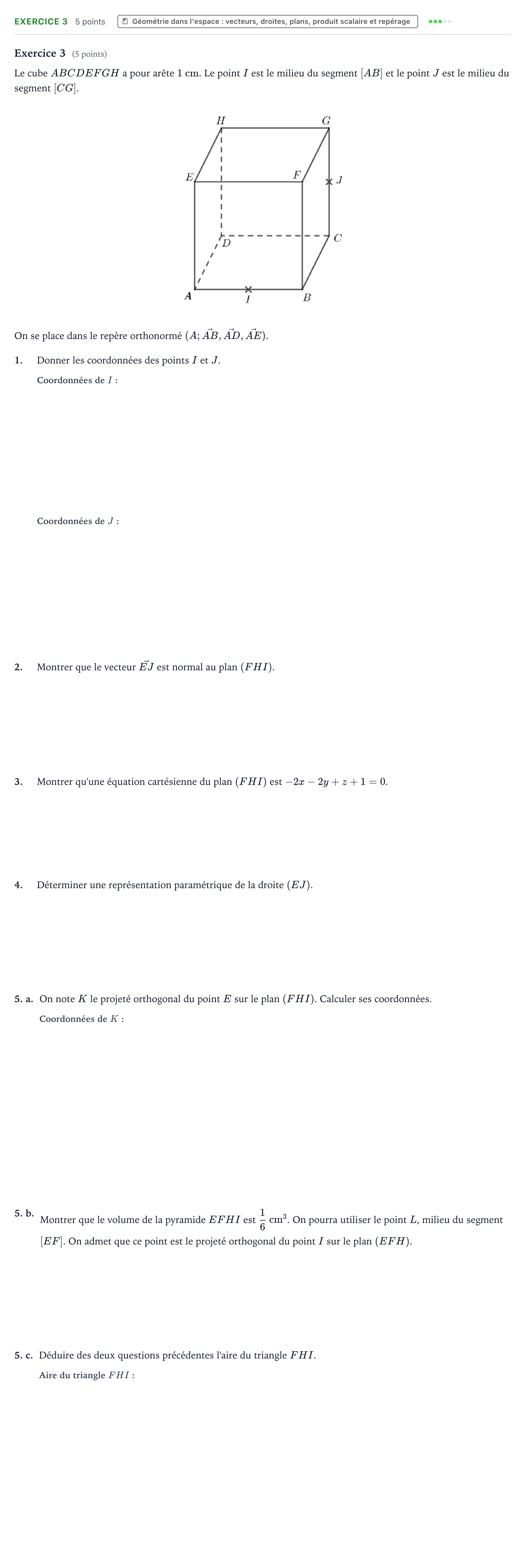 Énoncé: Exercice 3 · Bac Mathématiques Centres étrangers (Afrique) 2024 (jour 2)