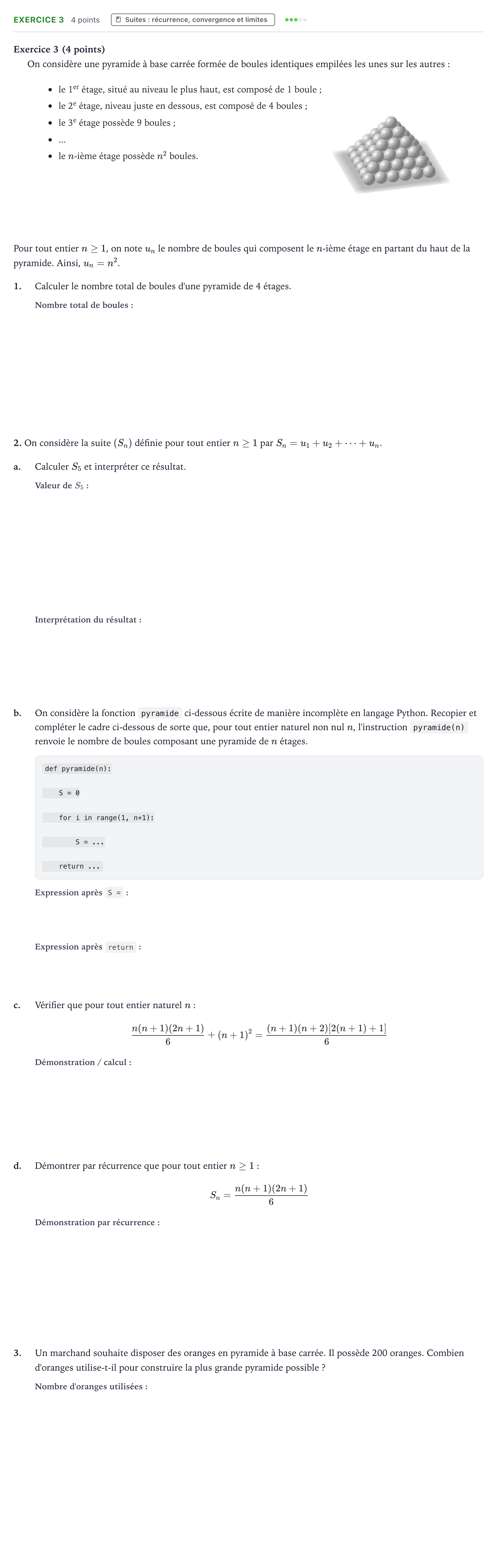 Énoncé: Exercice 3 · Bac Mathématiques Polynésie jour 1 - Remplacement 2024