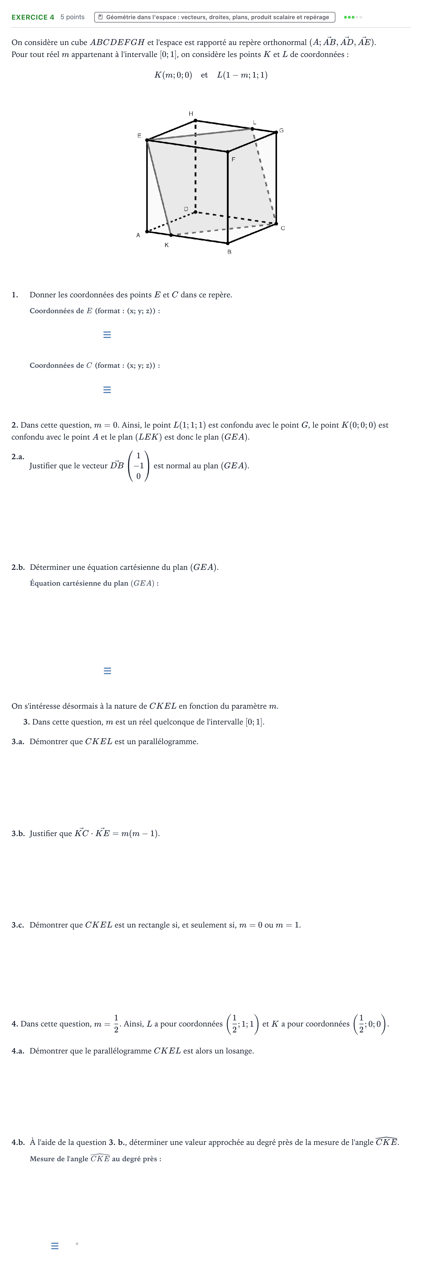 Énoncé: Exercice 4 · Bac Mathématiques Polynésie jour 1 - Remplacement 2024