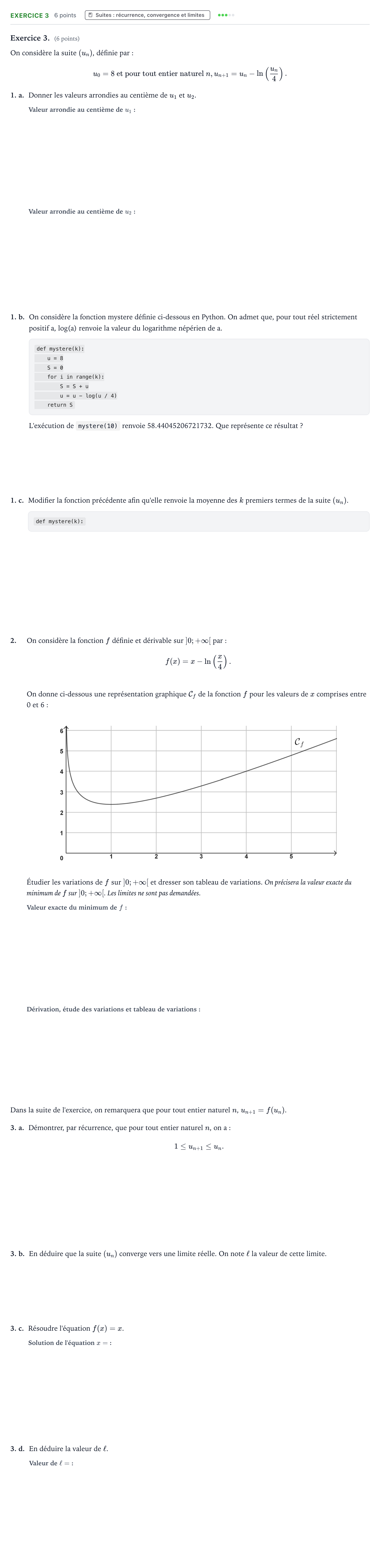 Énoncé: Exercice 3 · Bac Mathématiques Polynésie 2024 (jour 2)