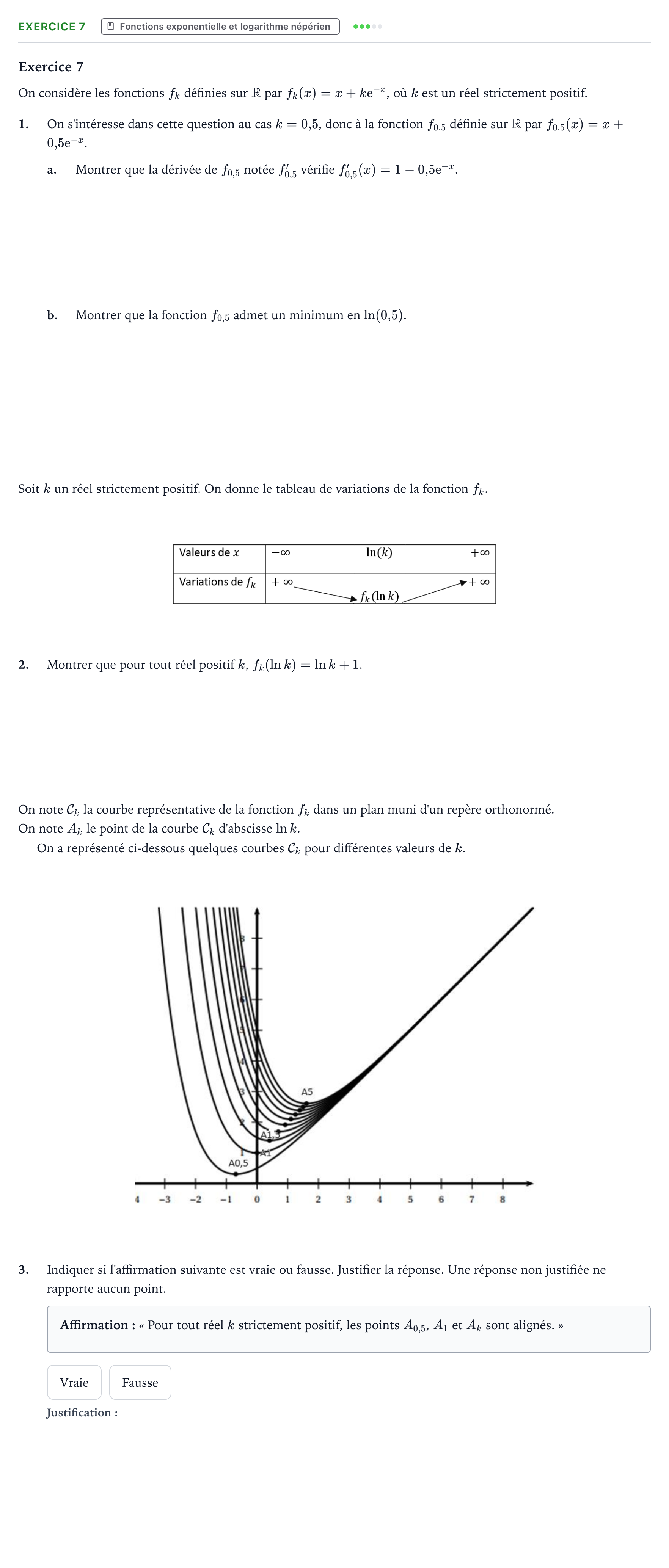 Énoncé: Exercice 7 · Bac Mathématiques Sujets zéro et spécimens sujet 2024 (sujet 1)