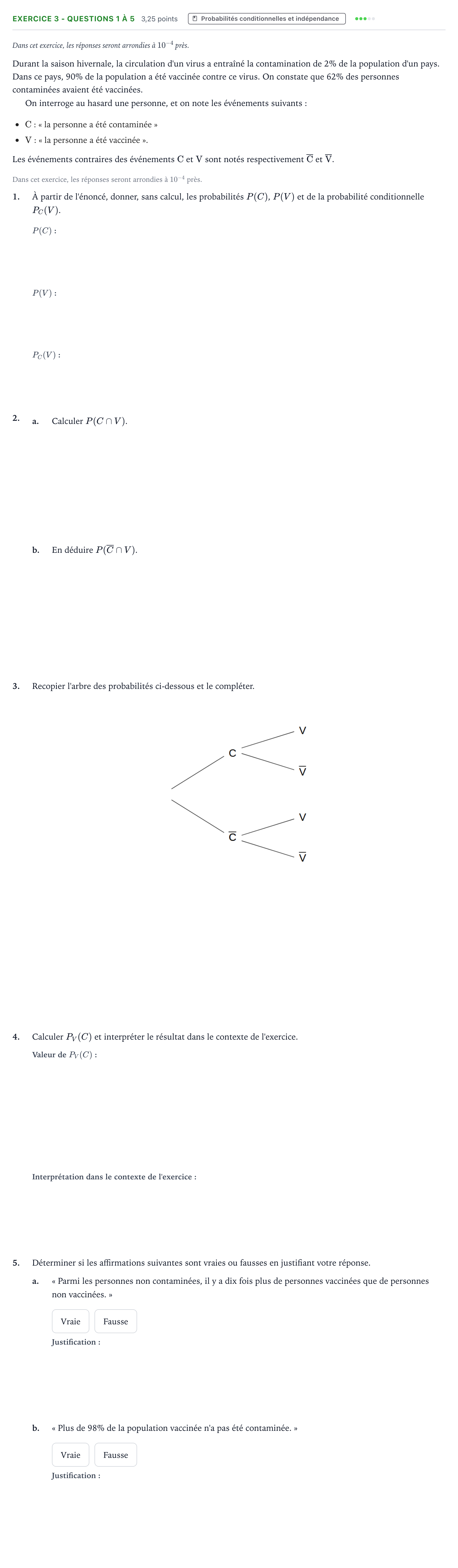 Énoncé: Exercice 3 - Questions 1 à 5 · Bac Mathématiques Amérique du Nord 2025 (jour 2 bis)