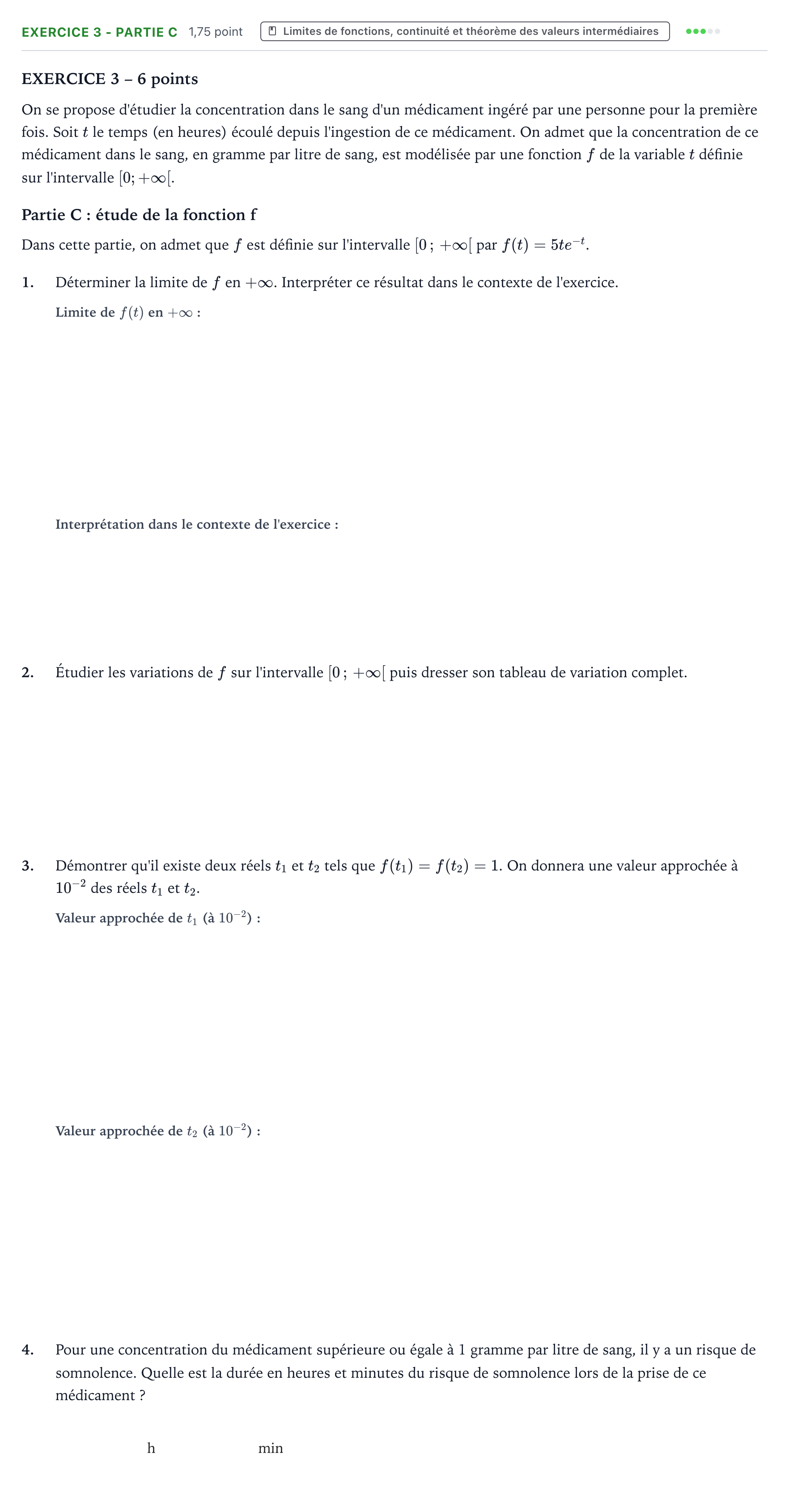 Énoncé: Exercice 3 - Partie C · Bac Mathématiques Amérique du Sud 2025 (jour 1)