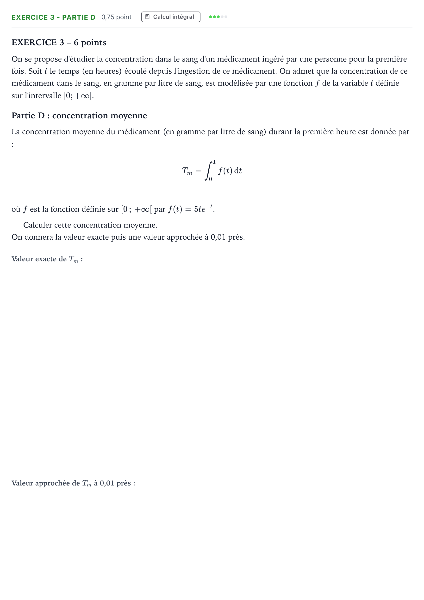 Énoncé: Exercice 3 - Partie D · Bac Mathématiques Amérique du Sud 2025 (jour 1)