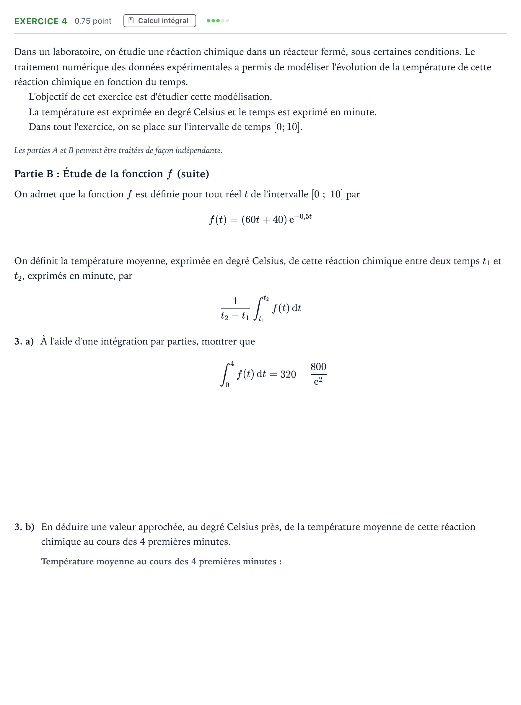 Énoncé: Exercice 4 - Calcul intégral · Bac Mathématiques Asie 2025 (jour 2)