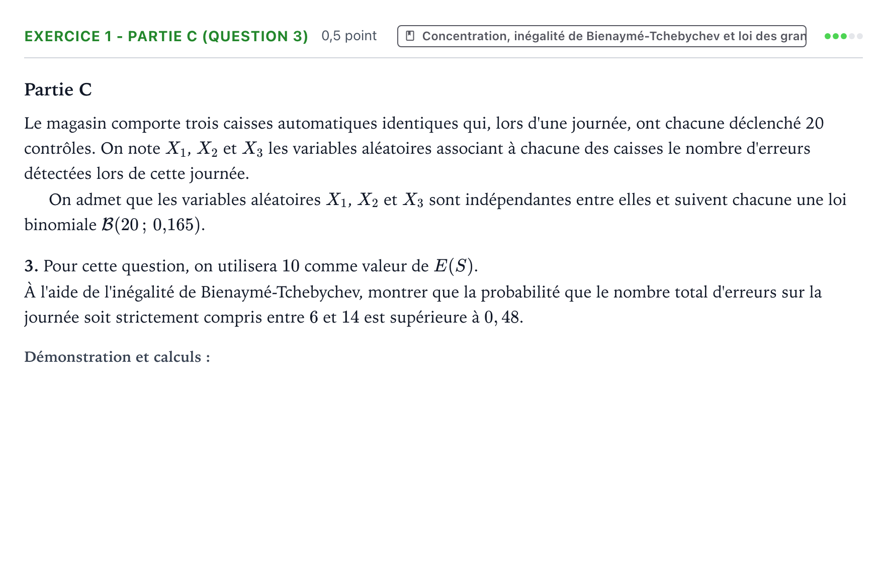 Énoncé: Exercice 1 - Partie C (question 3) · Bac Mathématiques Centres étrangers (Afrique) 2025 (jour 1)