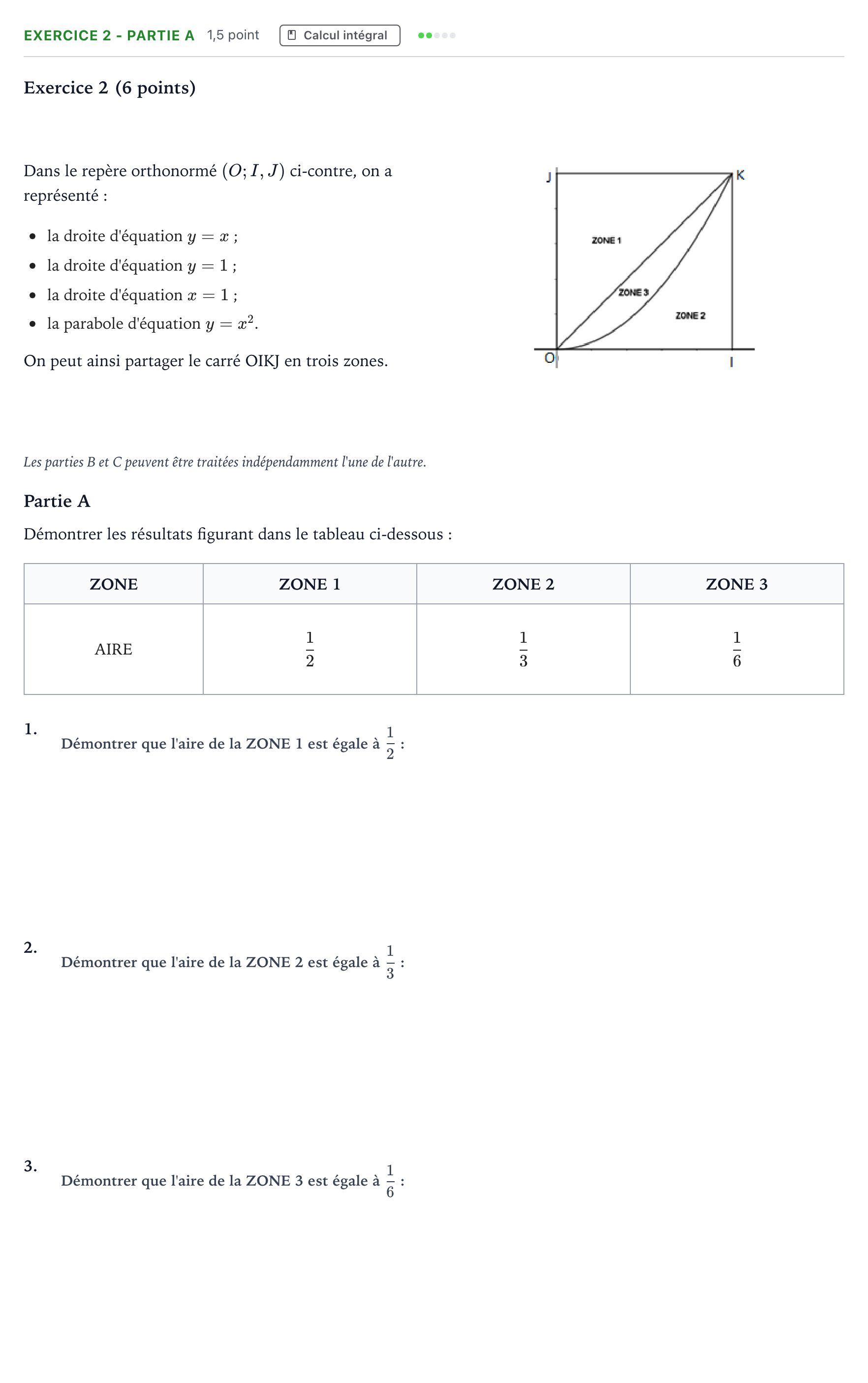 Énoncé: Exercice 2 - Partie A · Bac Mathématiques Nouvelle-Calédonie 2025 (jour 2)
