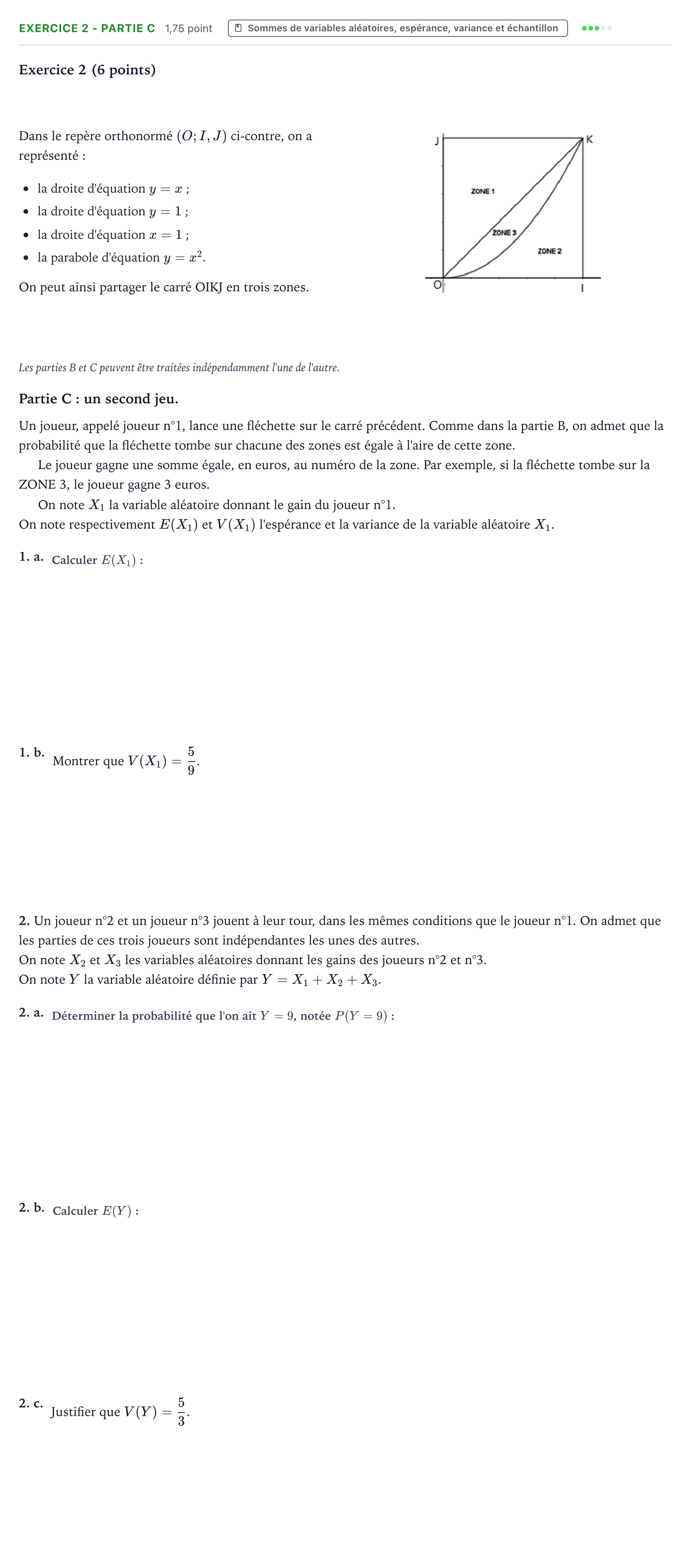 Énoncé: Exercice 2 - Partie C · Bac Mathématiques Nouvelle-Calédonie 2025 (jour 2)