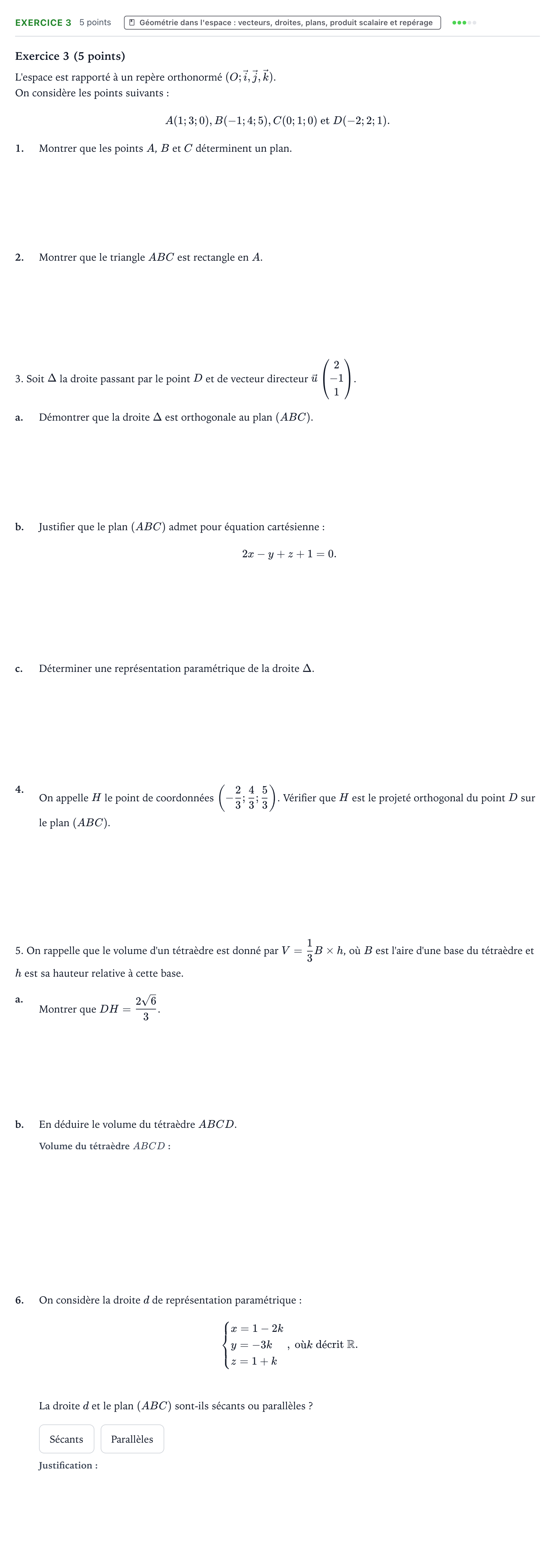 Énoncé: Exercice 3 · Bac Mathématiques Polynésie 2025 (jour 2)