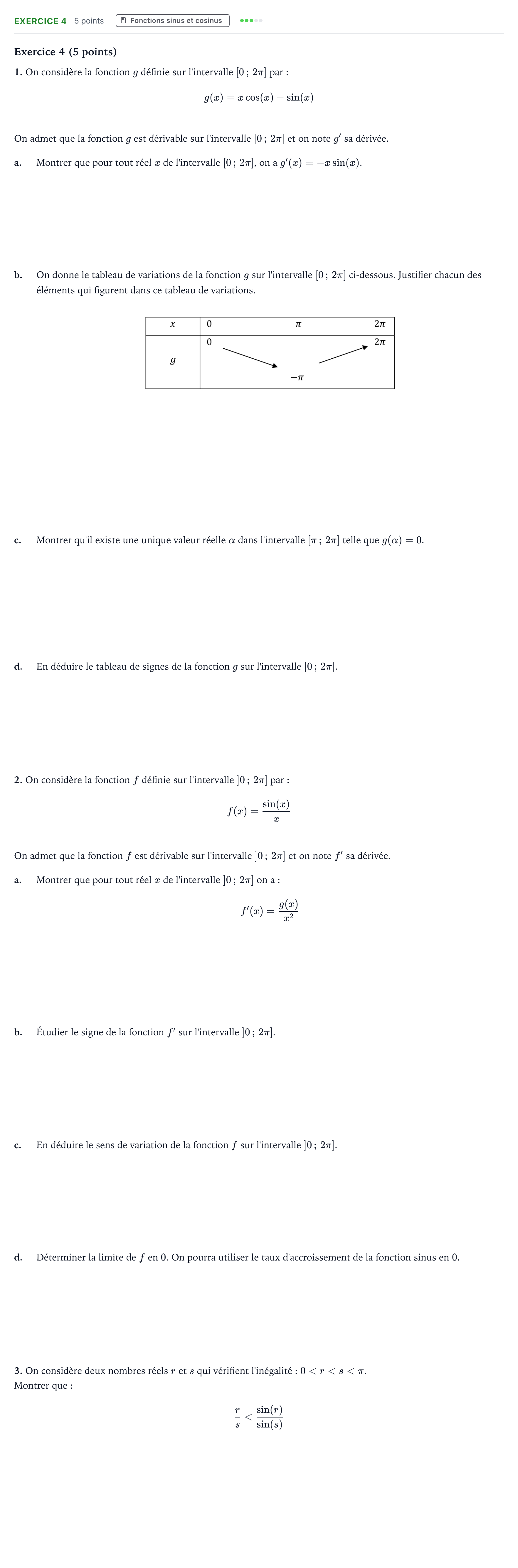 Énoncé: Exercice 4 · Bac Mathématiques Asie 2026 (jour 1)