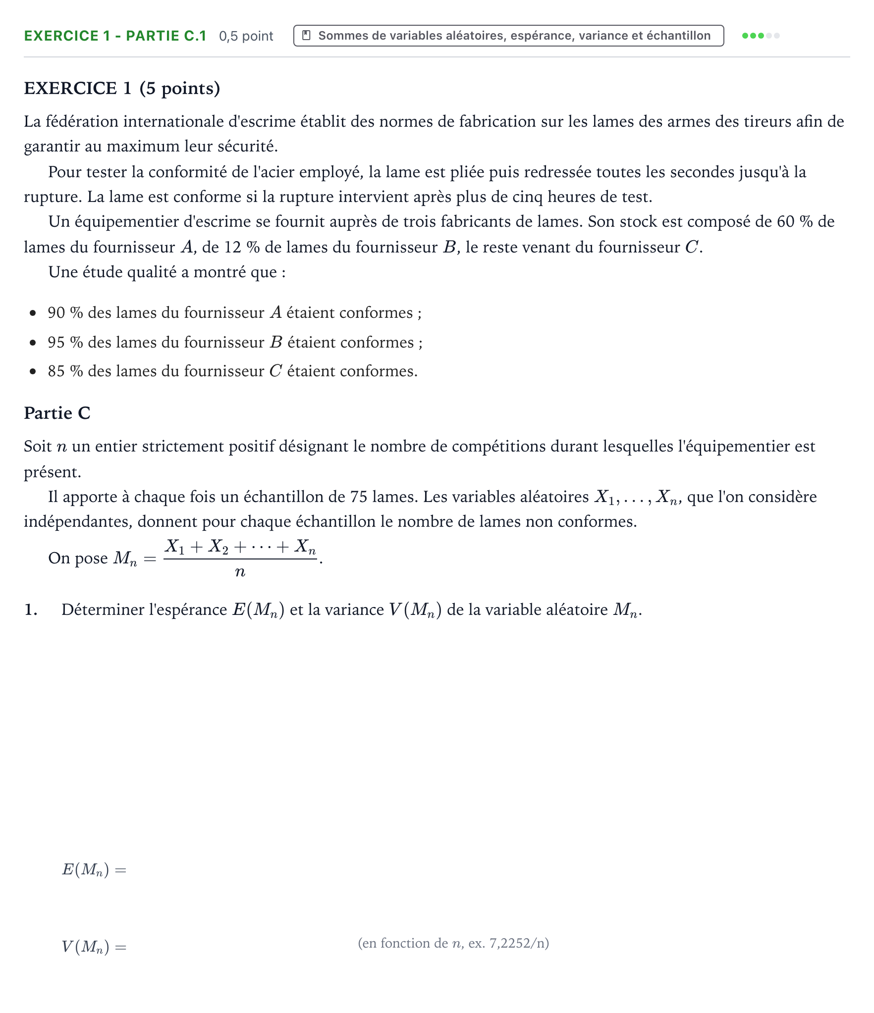 Énoncé: Exercice 1 - Partie C.1 · Bac Mathématiques Centres étrangers (Afrique) 2026 (jour 1)