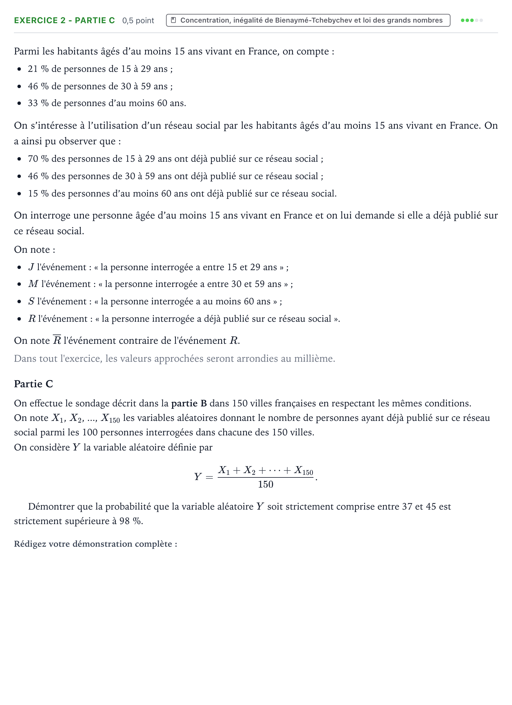Énoncé: Exercice 2 - Partie C · Bac Mathématiques Centres étrangers (Afrique) 2026 (jour 2)