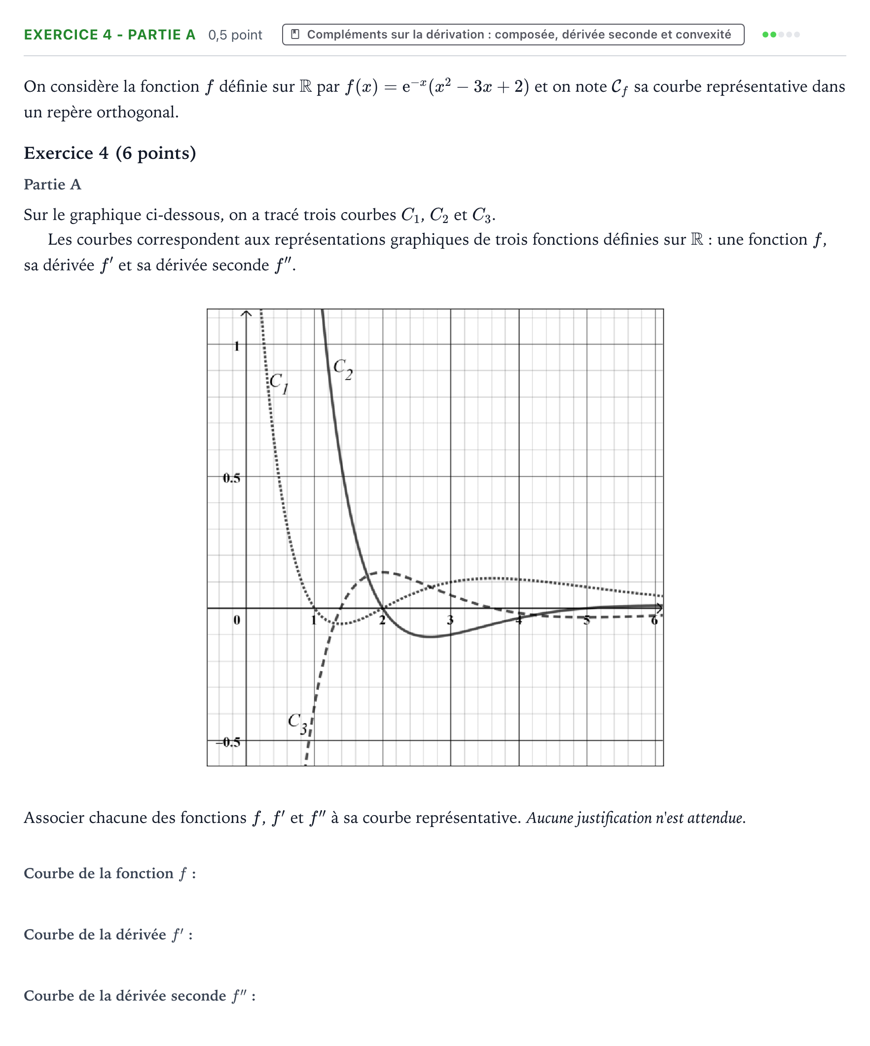 Énoncé: Exercice 4 - Partie A · Bac Mathématiques Centres étrangers (Afrique) 2026 (jour 2)
