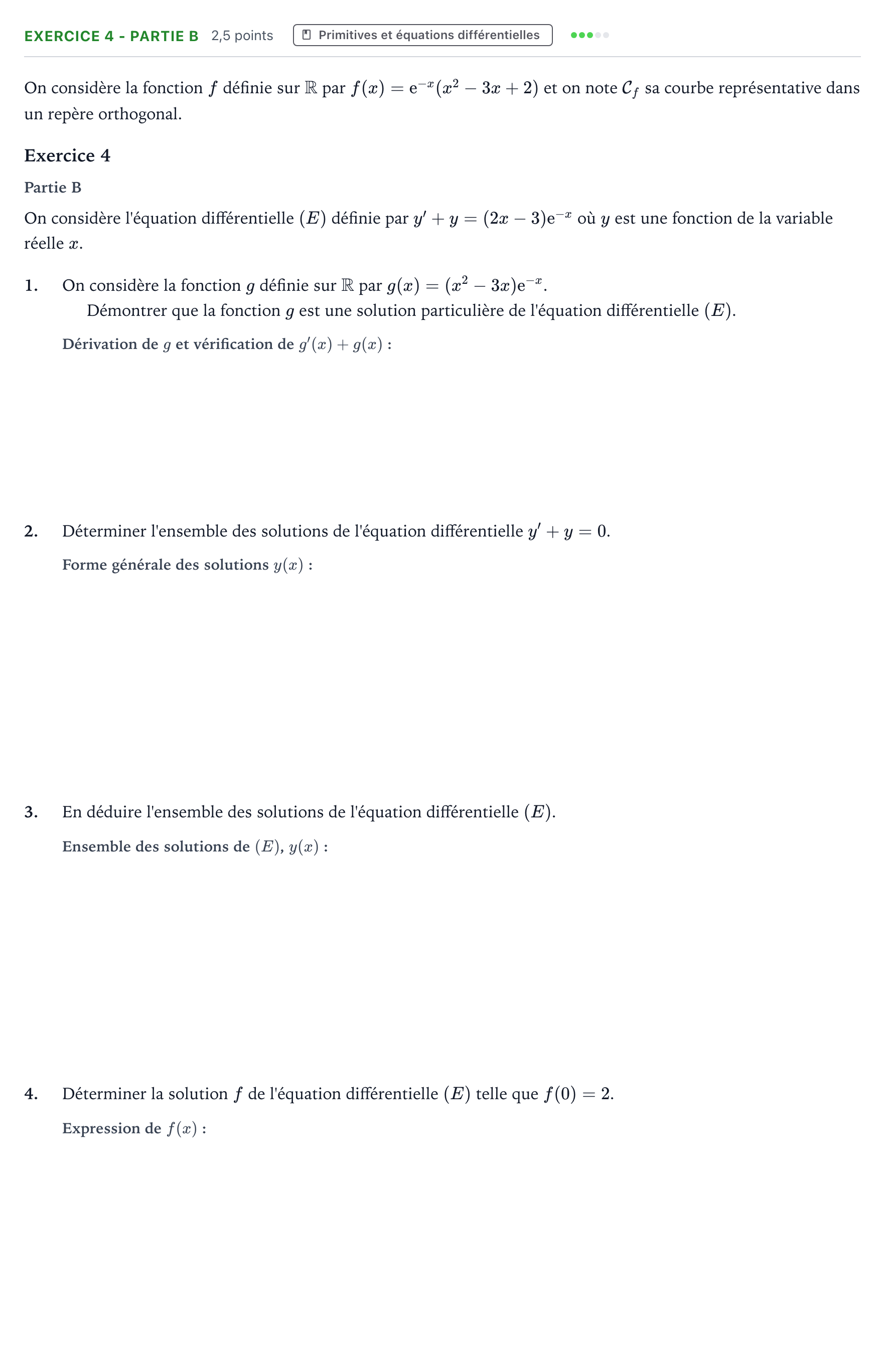 Énoncé: Exercice 4 - Partie B · Bac Mathématiques Centres étrangers (Afrique) 2026 (jour 2)