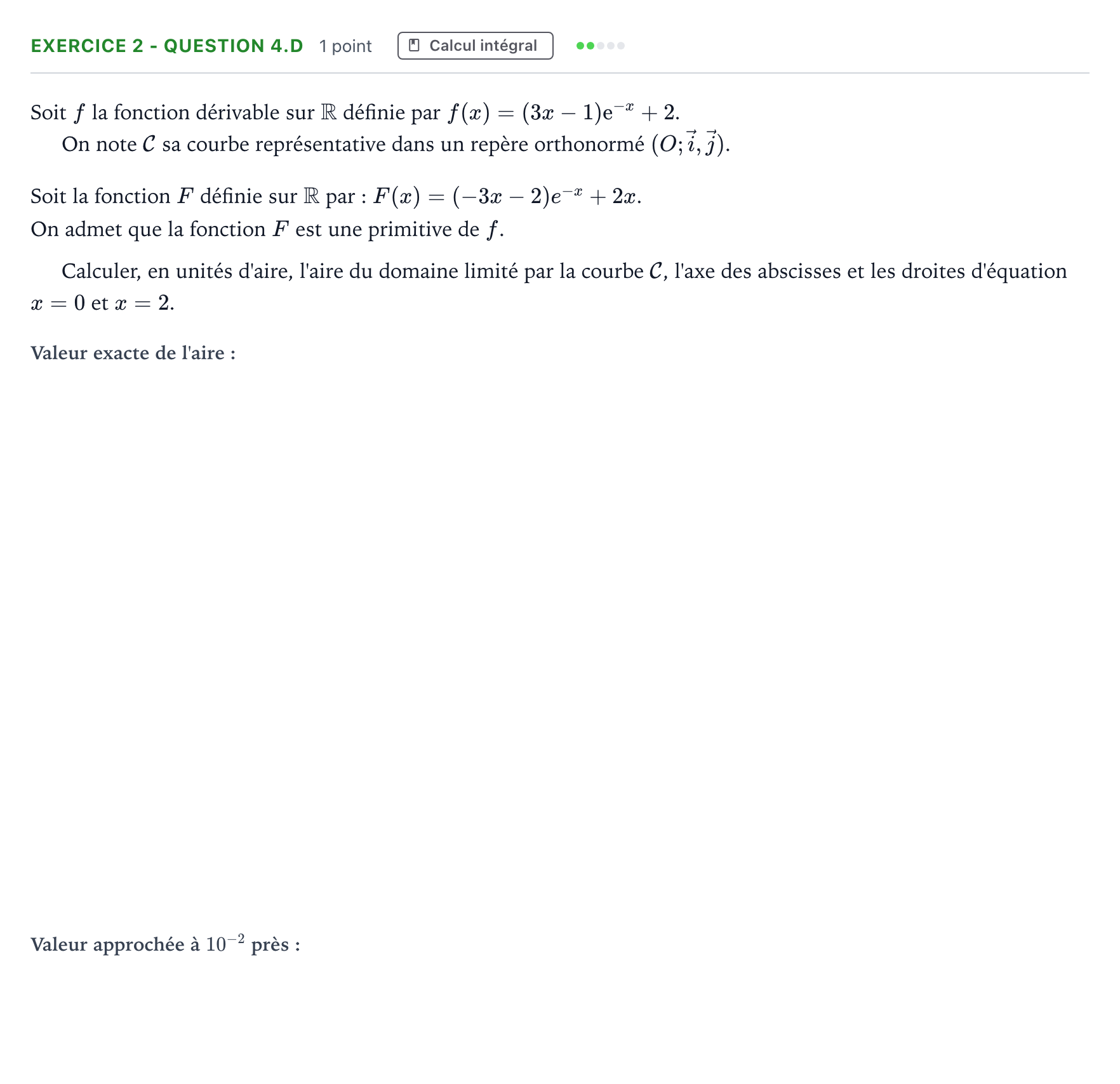 Énoncé: Exercice 2 - Question 4.d · Bac Mathématiques Métropole 2 remplacement 2026