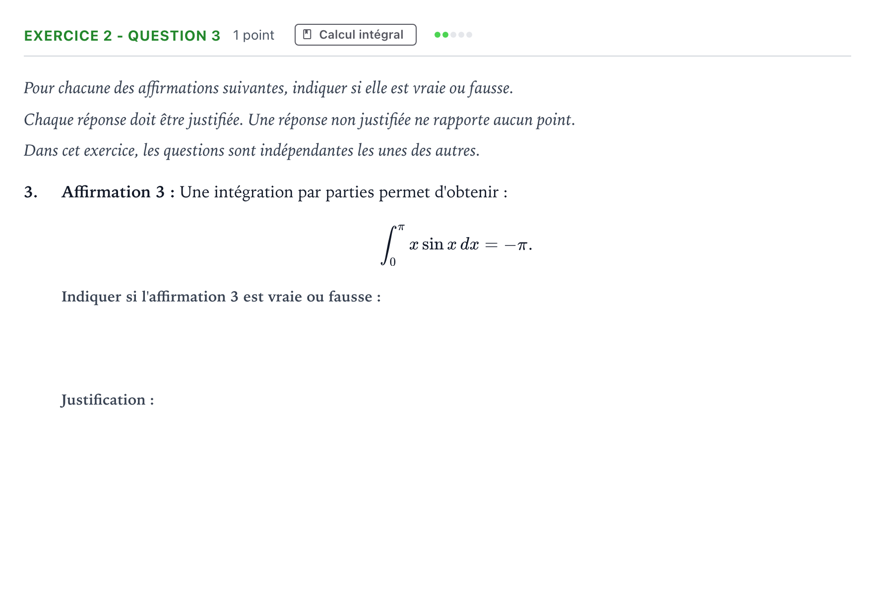 Énoncé: Exercice 2 - Question 3 · Bac Mathématiques Polynésie 2026 (jour 1)