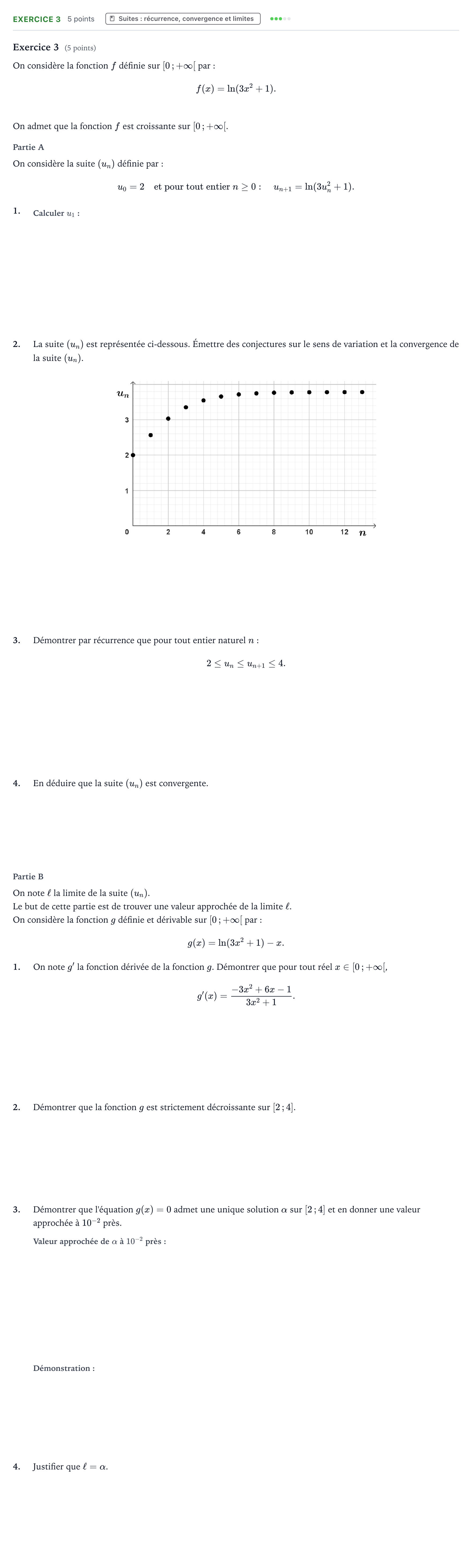 Énoncé: Exercice 3 · Bac Mathématiques Polynésie 2026 (jour 1)