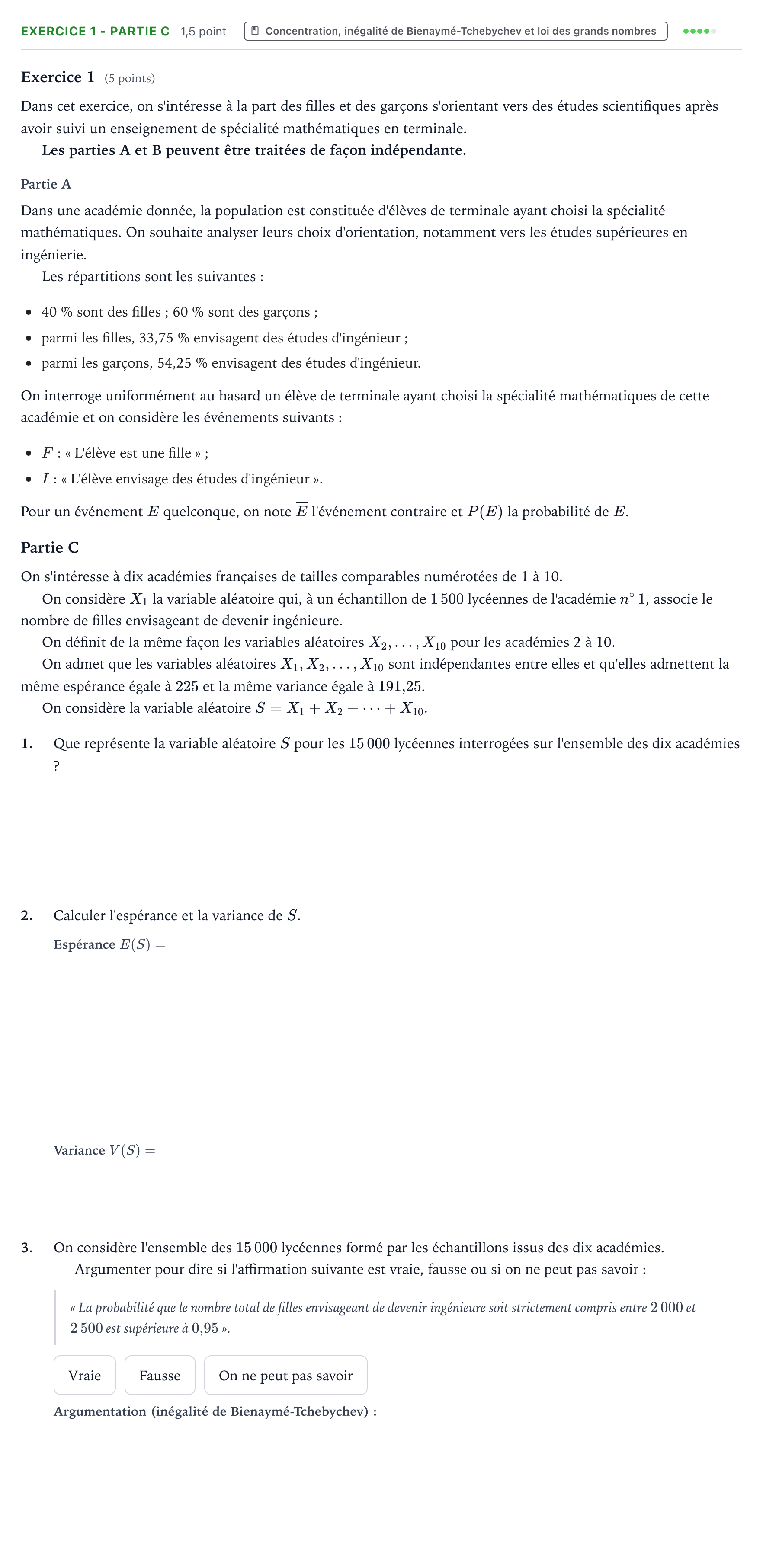 Énoncé: Exercice 1 - Partie C · Bac Mathématiques Polynésie 2026 (jour 2)