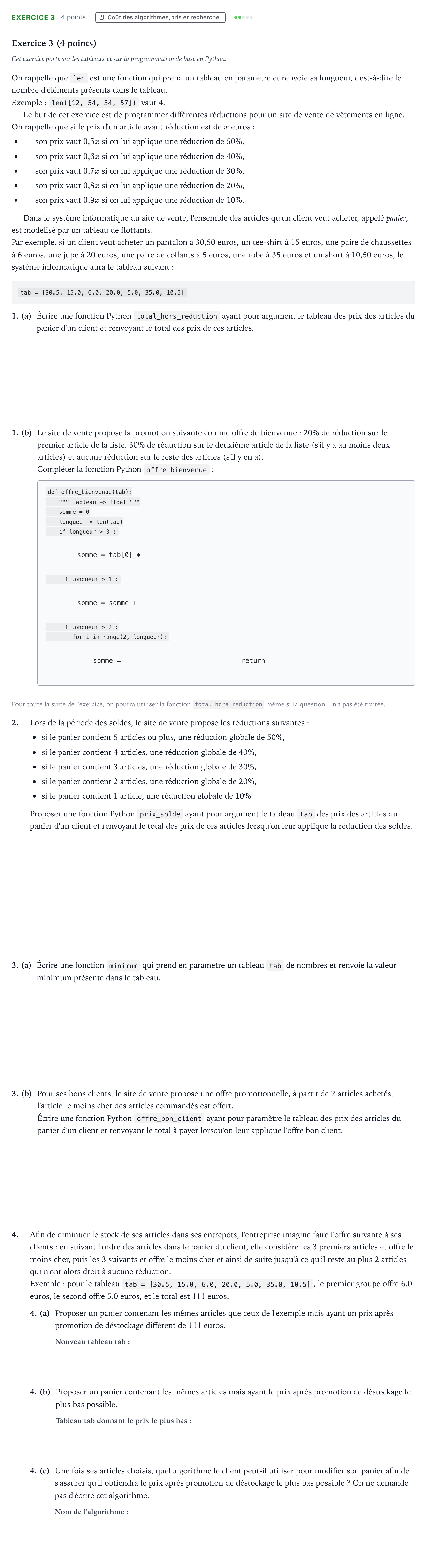 Énoncé: Exercice 3 · Bac Numérique et Sciences Informatiques Amérique du Nord 2021 (jour 1)