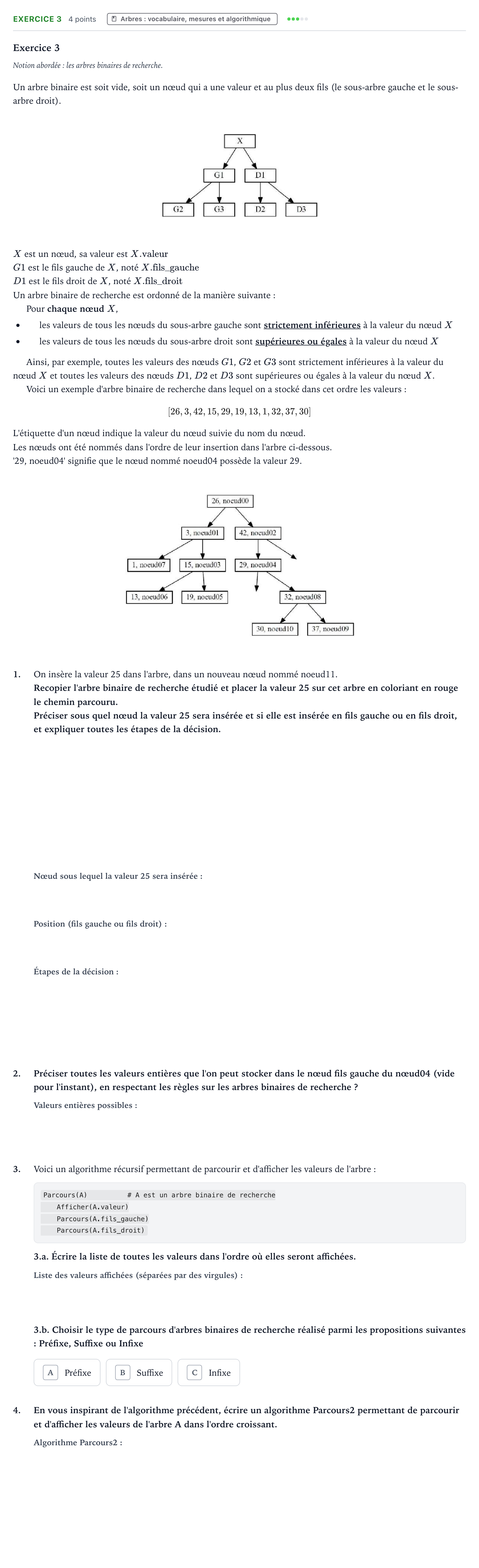 Énoncé: Exercice 3 · Bac Numérique et Sciences Informatiques Centres étrangers (Afrique) 2021 (jour 1)
