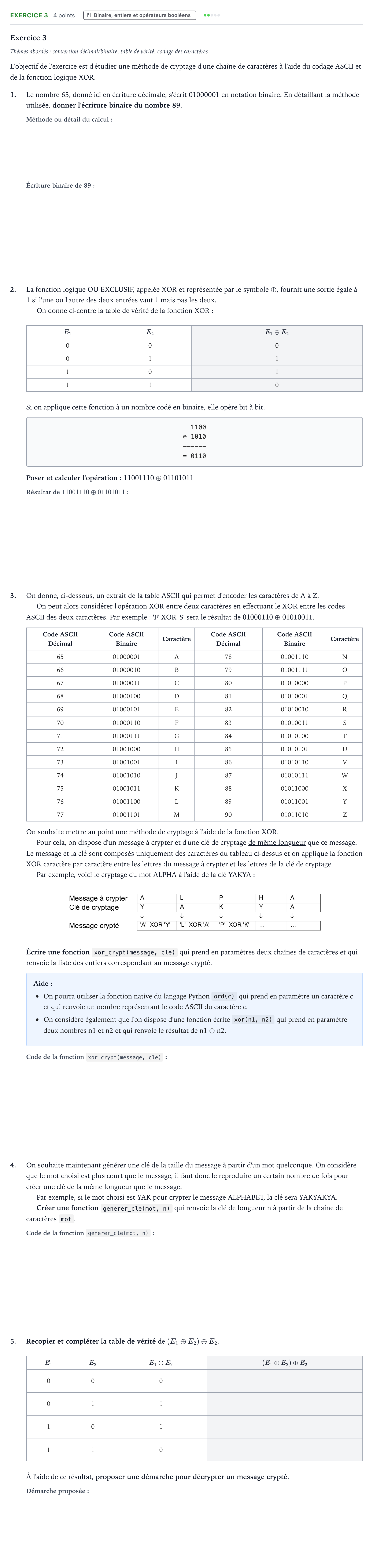 Énoncé: Exercice 3 · Bac Numérique et Sciences Informatiques Centres étrangers (Afrique) 2021 (jour 2)