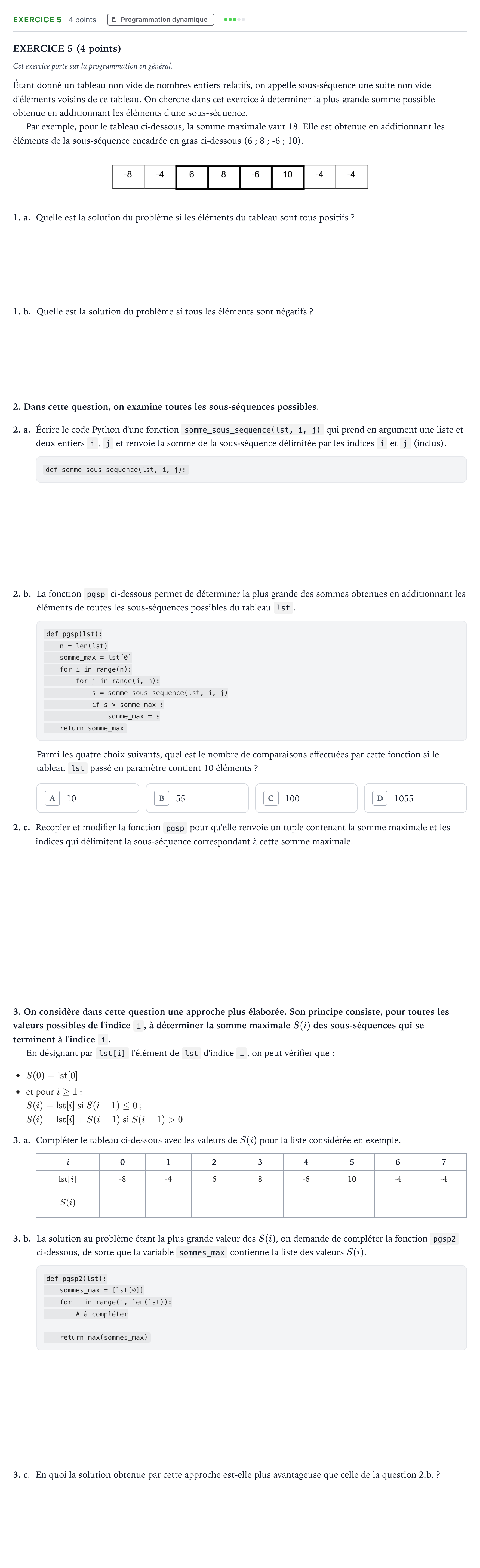 Énoncé: Exercice 5 · Bac Numérique et Sciences Informatiques Métropole Candidat libre 2021 (sujet 2)
