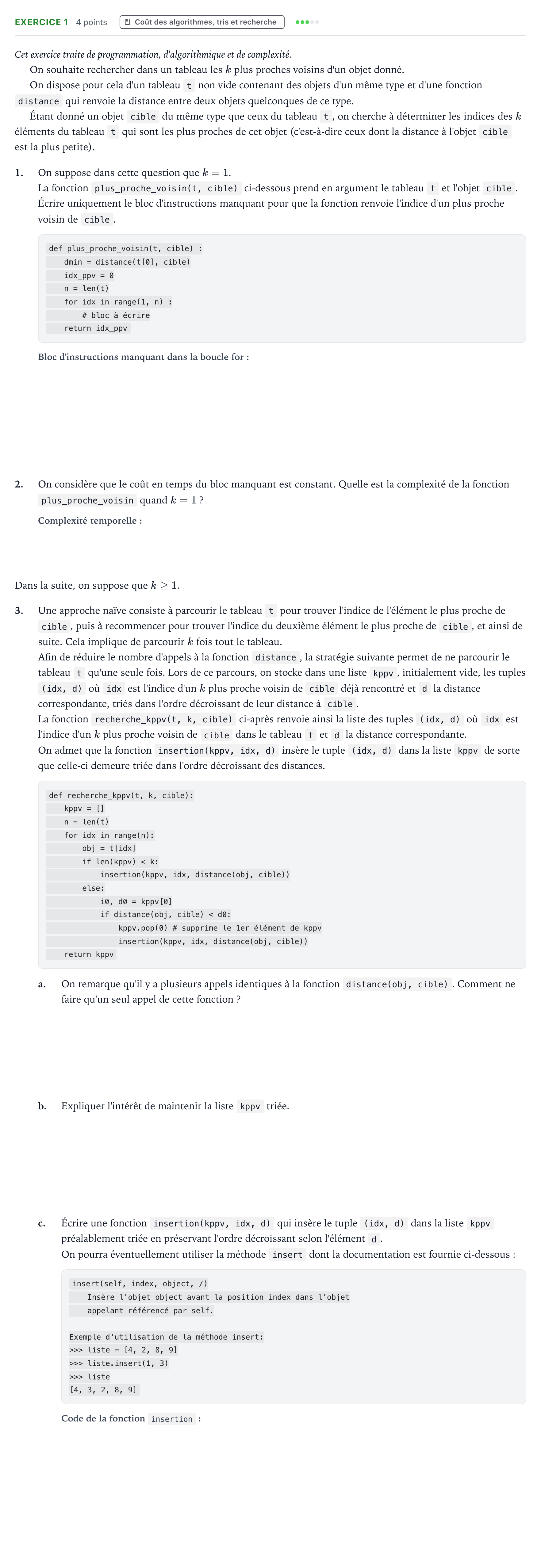 Énoncé: Exercice 1 · Bac Numérique et Sciences Informatiques Amérique du Sud 2022 (jour 2)