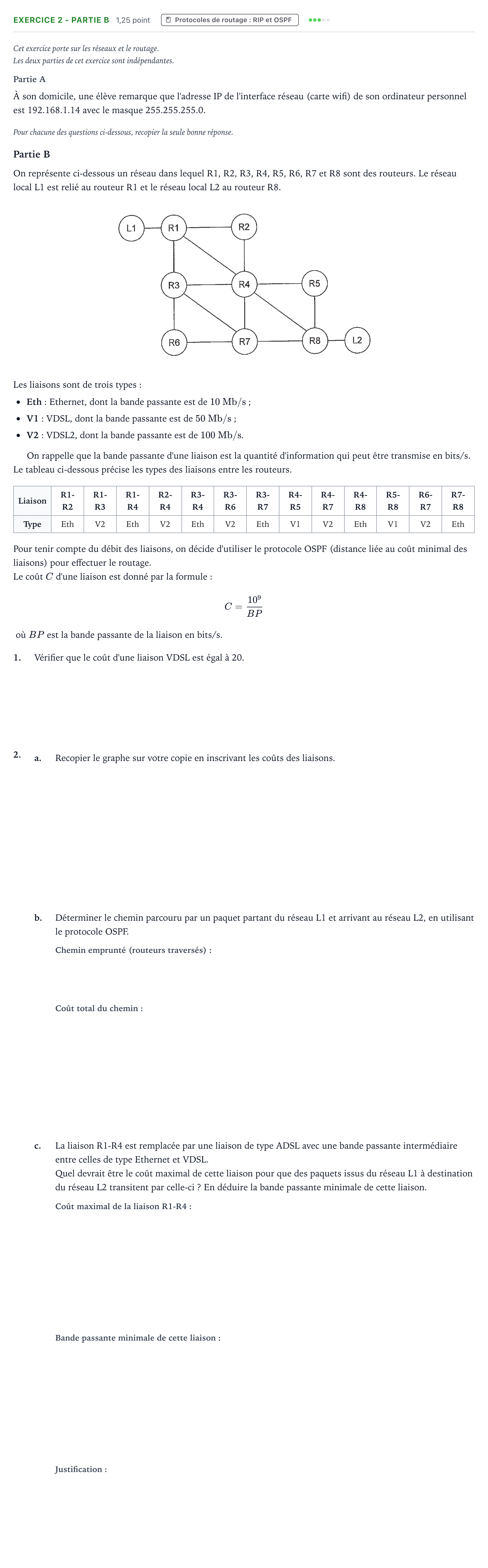 Énoncé: Exercice 2 - Partie B · Bac Numérique et Sciences Informatiques Amérique du Sud 2022 (jour 2)