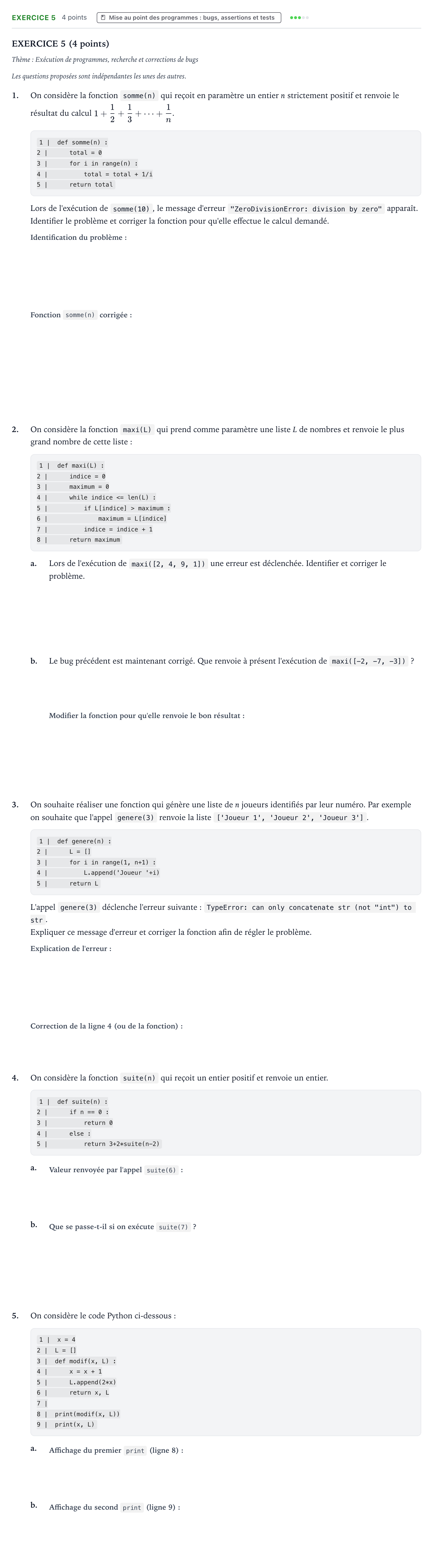 Énoncé: Exercice 5 · Bac Numérique et Sciences Informatiques Asie 2022 (jour 2)