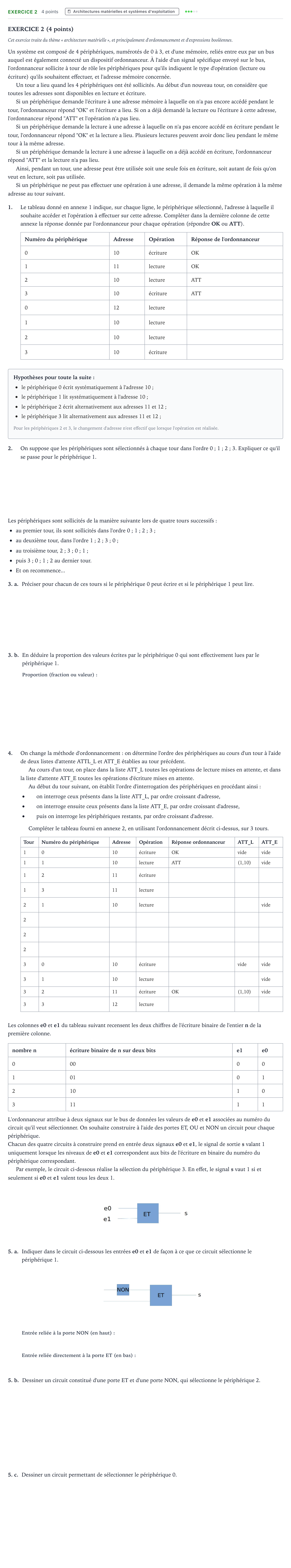 Énoncé: Exercice 2 · Bac Numérique et Sciences Informatiques Polynésie 2022 (jour 1)