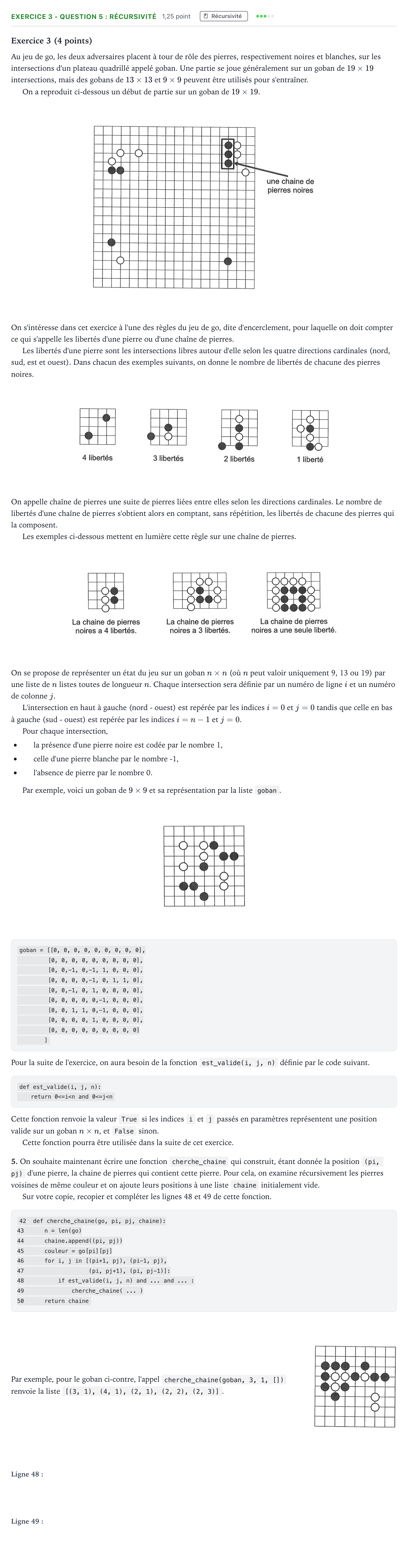 Énoncé: Exercice 3 - Question 5 : Récursivité · Bac Numérique et Sciences Informatiques Amérique du Sud 2023 (jour 2)