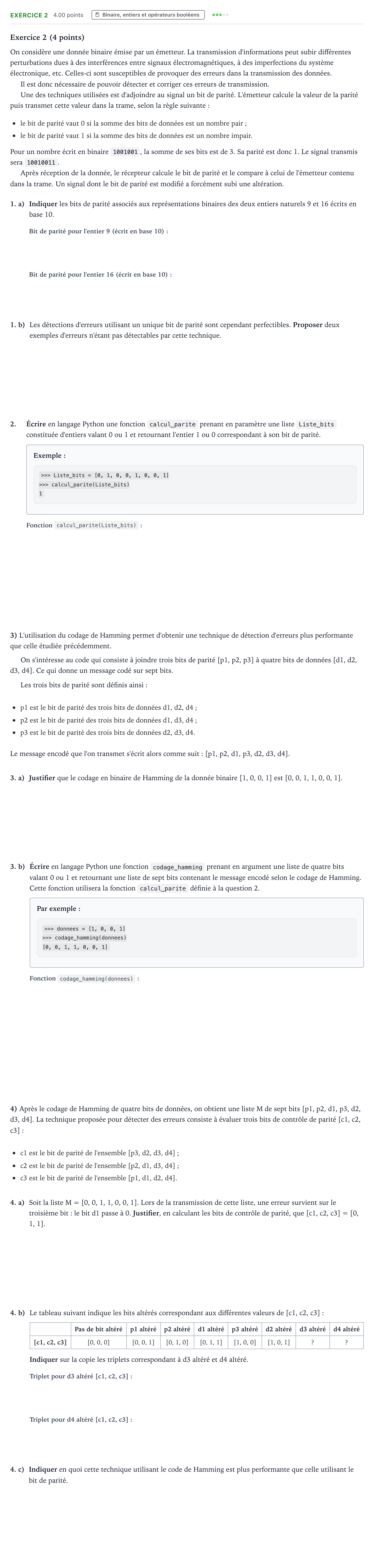 Énoncé: Exercice 2 · Bac Numérique et Sciences Informatiques Nouvelle-Calédonie 2023 (jour 1)