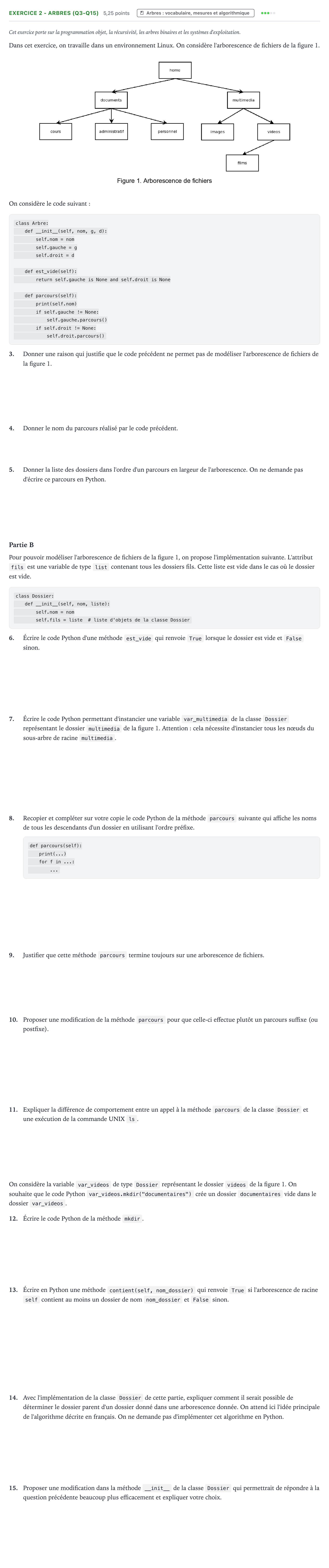 Énoncé: Exercice 2 - Arbres (Q3-Q15) · Bac Numérique et Sciences Informatiques Centres étrangers (Afrique) 2024 (jour 2)