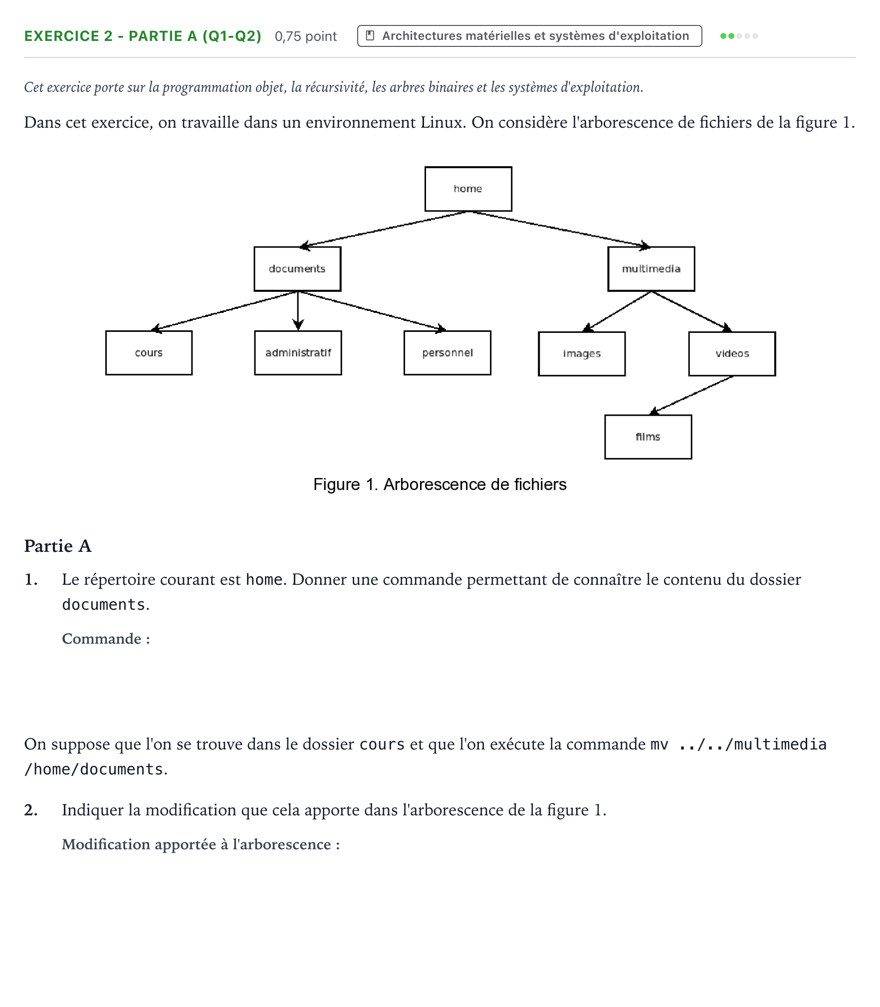 Énoncé: Exercice 2 - Partie A (Q1-Q2) · Bac Numérique et Sciences Informatiques Centres étrangers (Afrique) 2024 (jour 2)