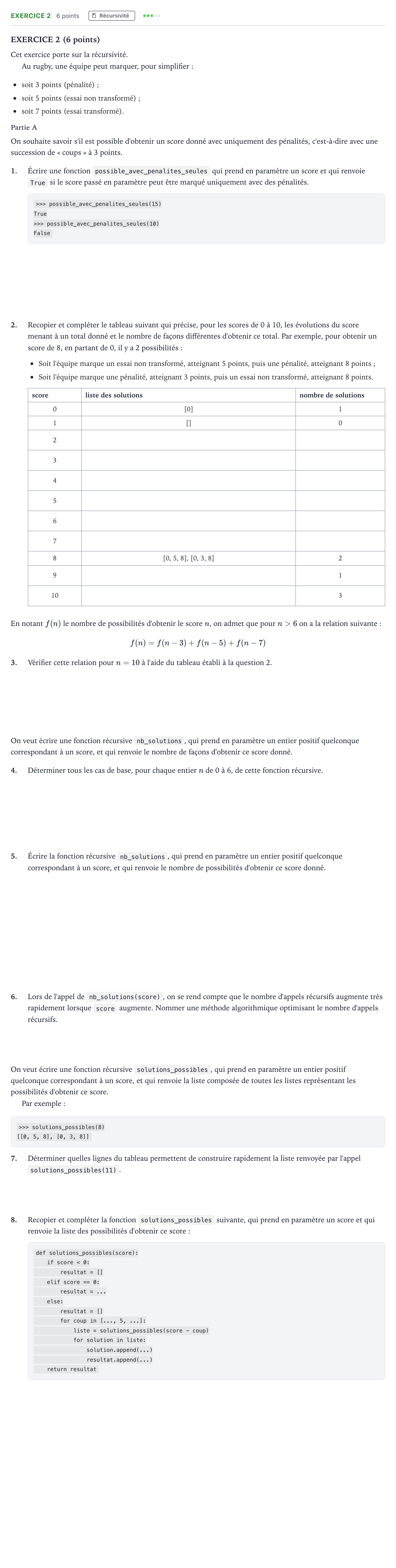 Énoncé: Exercice 2 · Bac Numérique et Sciences Informatiques Polynésie 2024 (jour 1)